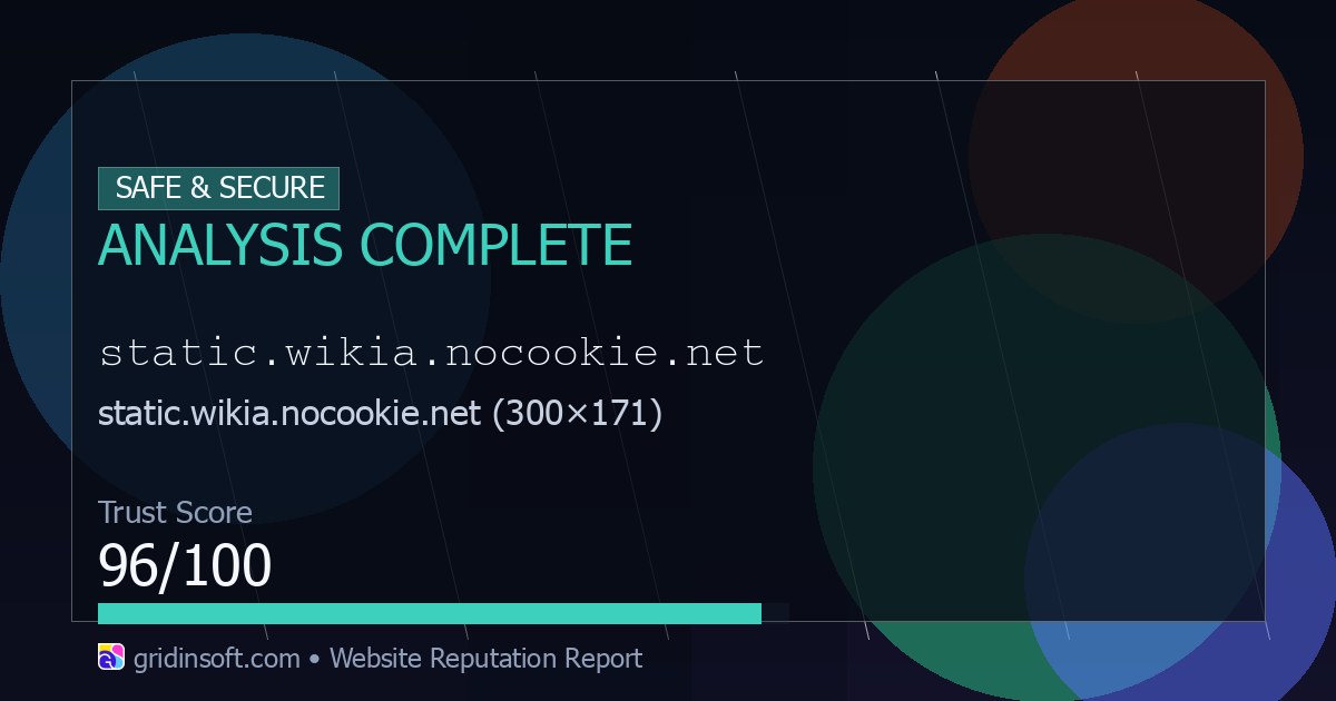 Static Wikia Static.wikia.nocookie.net:安全评估 (信任评分 96/100)