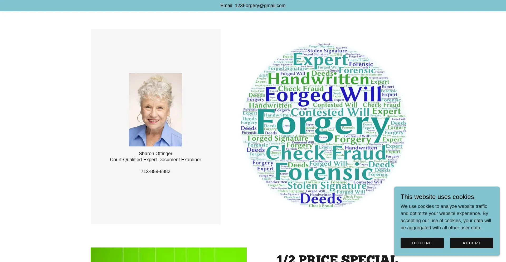 Website screenshot of 123forgery.com