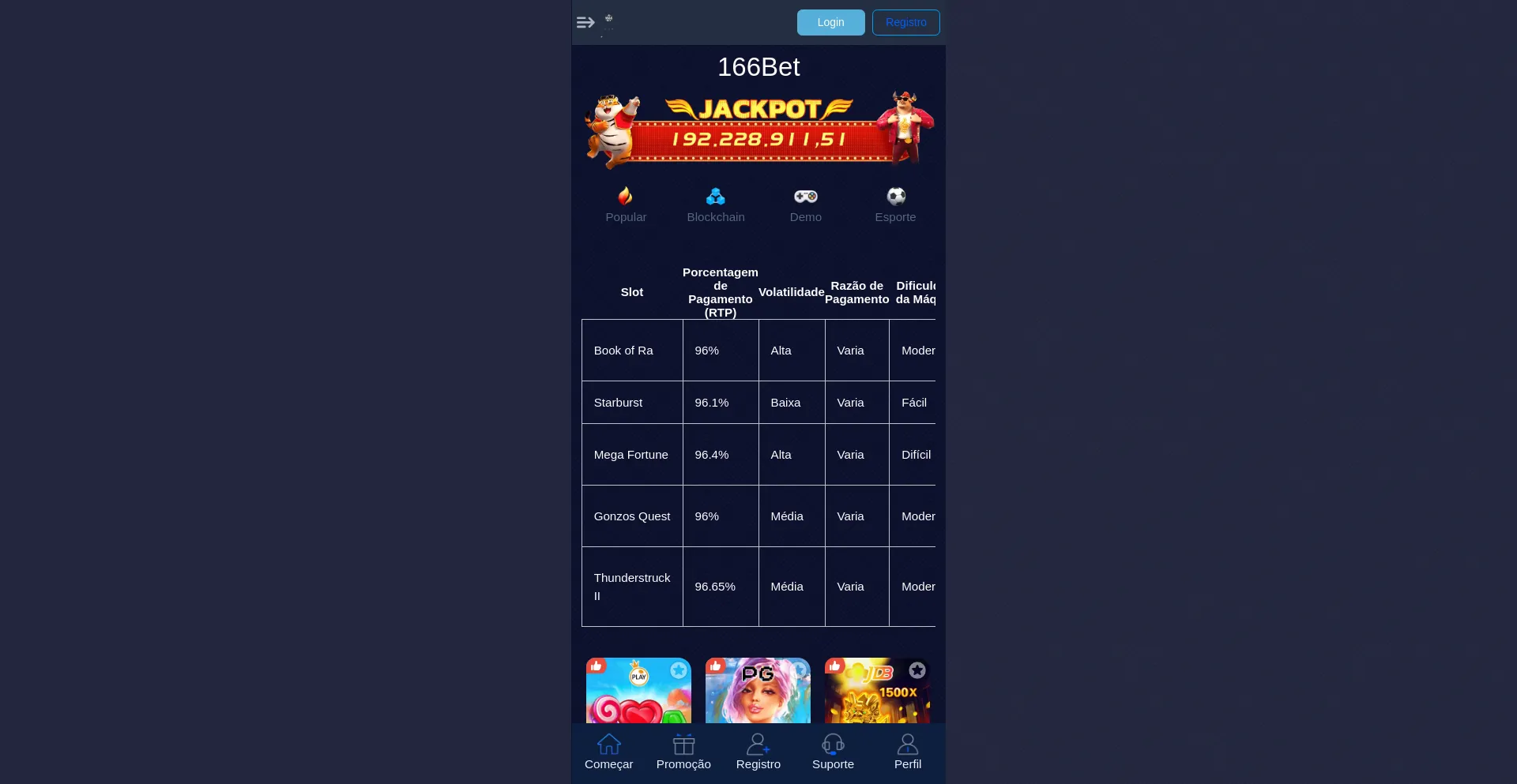 Website screenshot of 166bet.lat