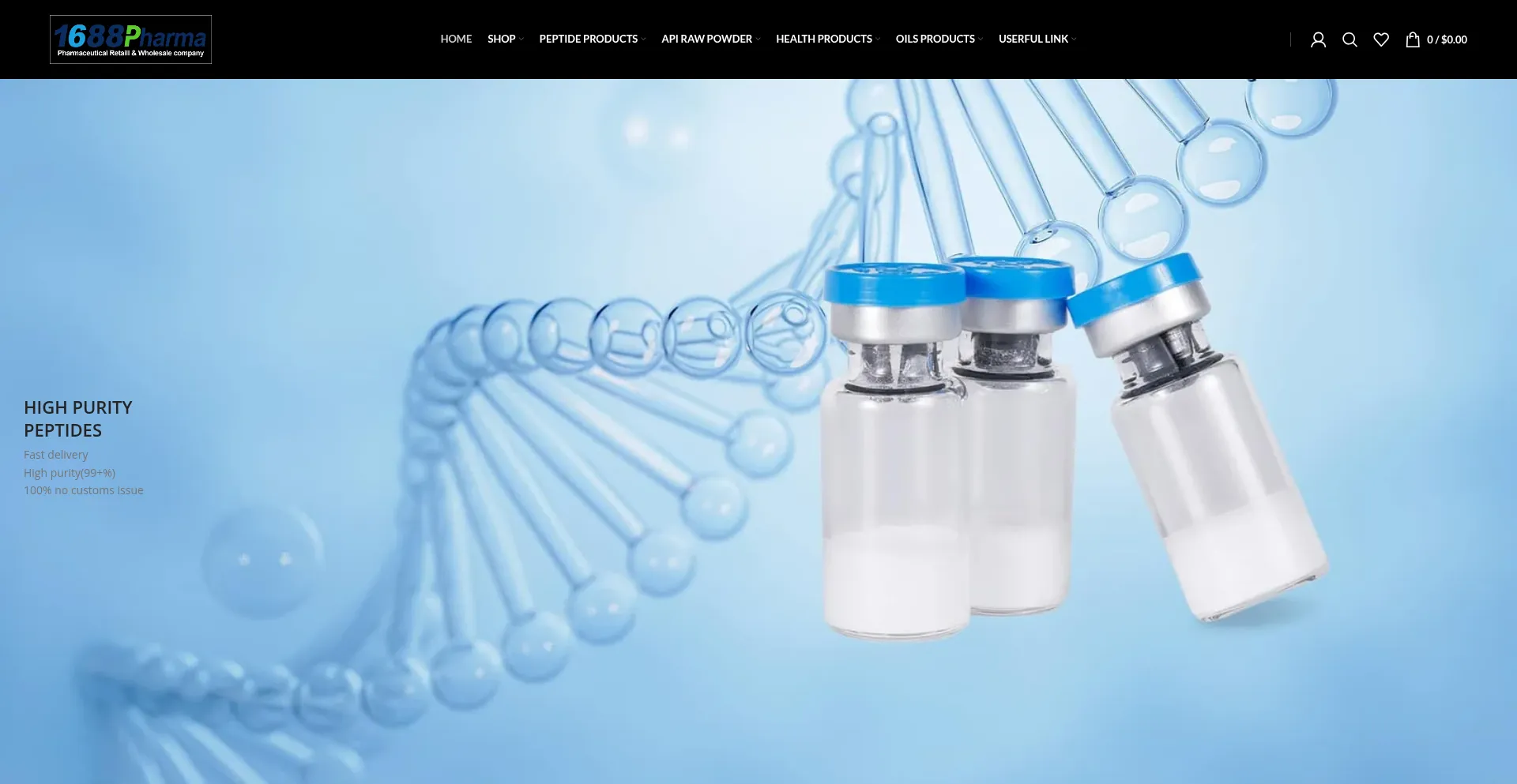 Website screenshot of 1688pharma.com