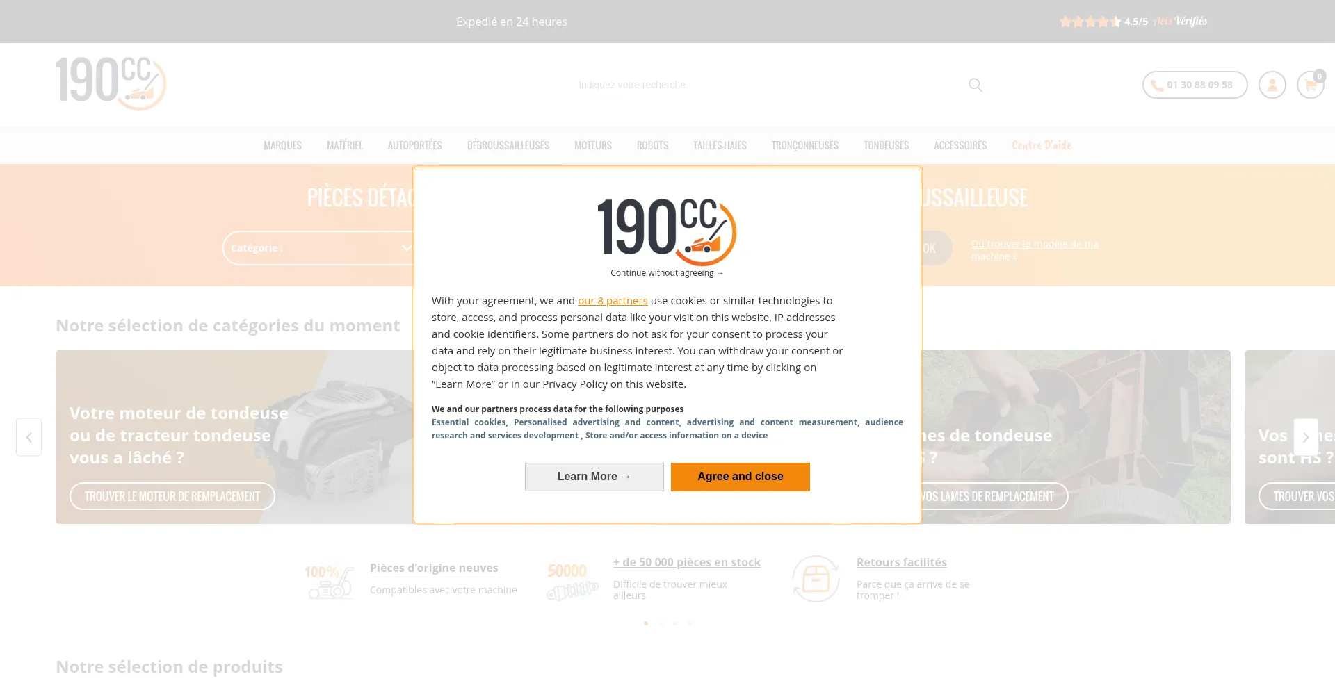 Website screenshot of 190cc.fr