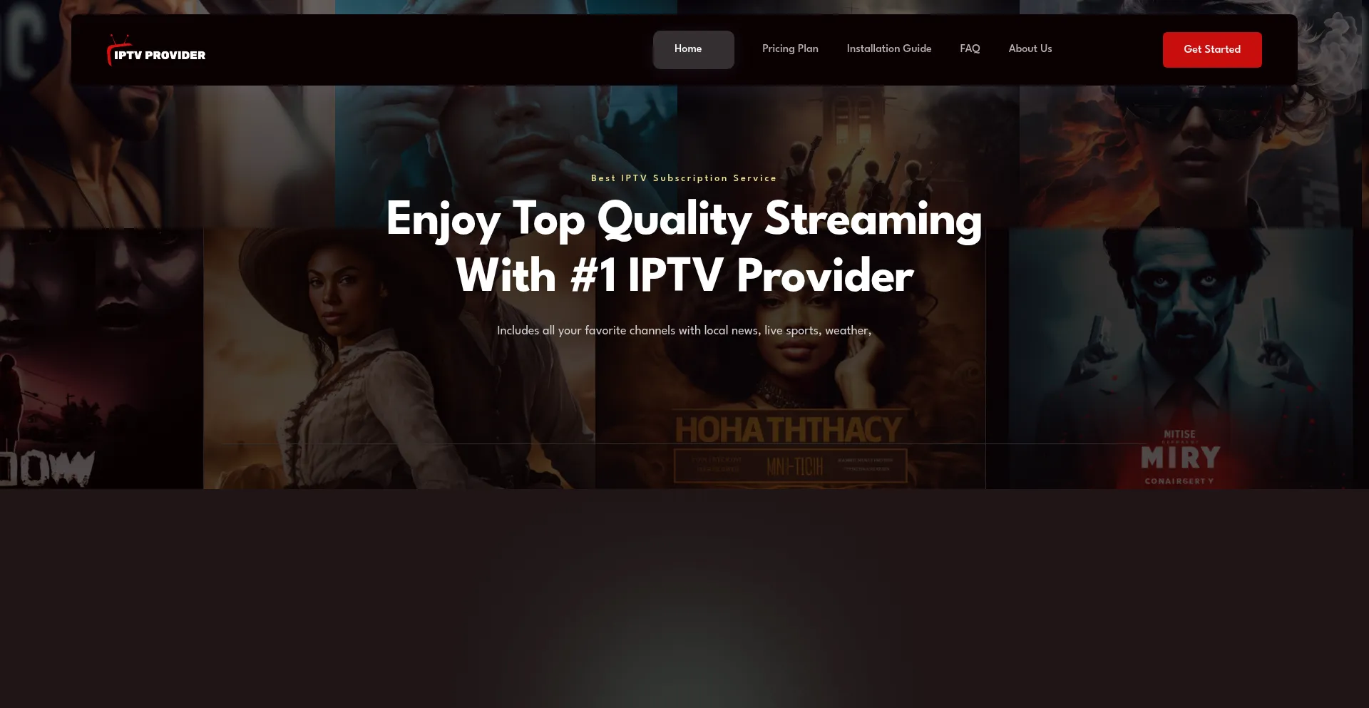 Website screenshot of 1iptvprovider.com