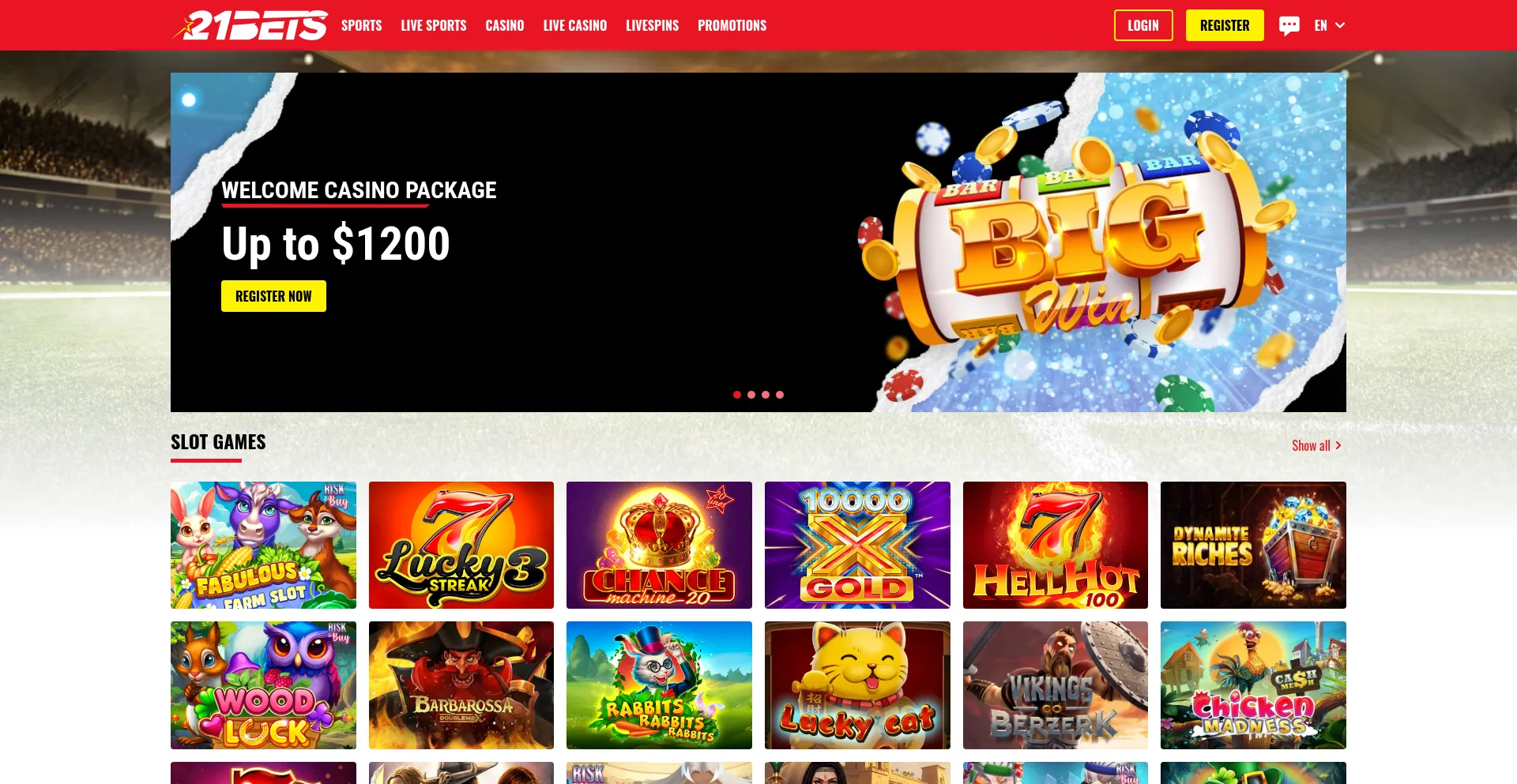 21bets.io Screenshot