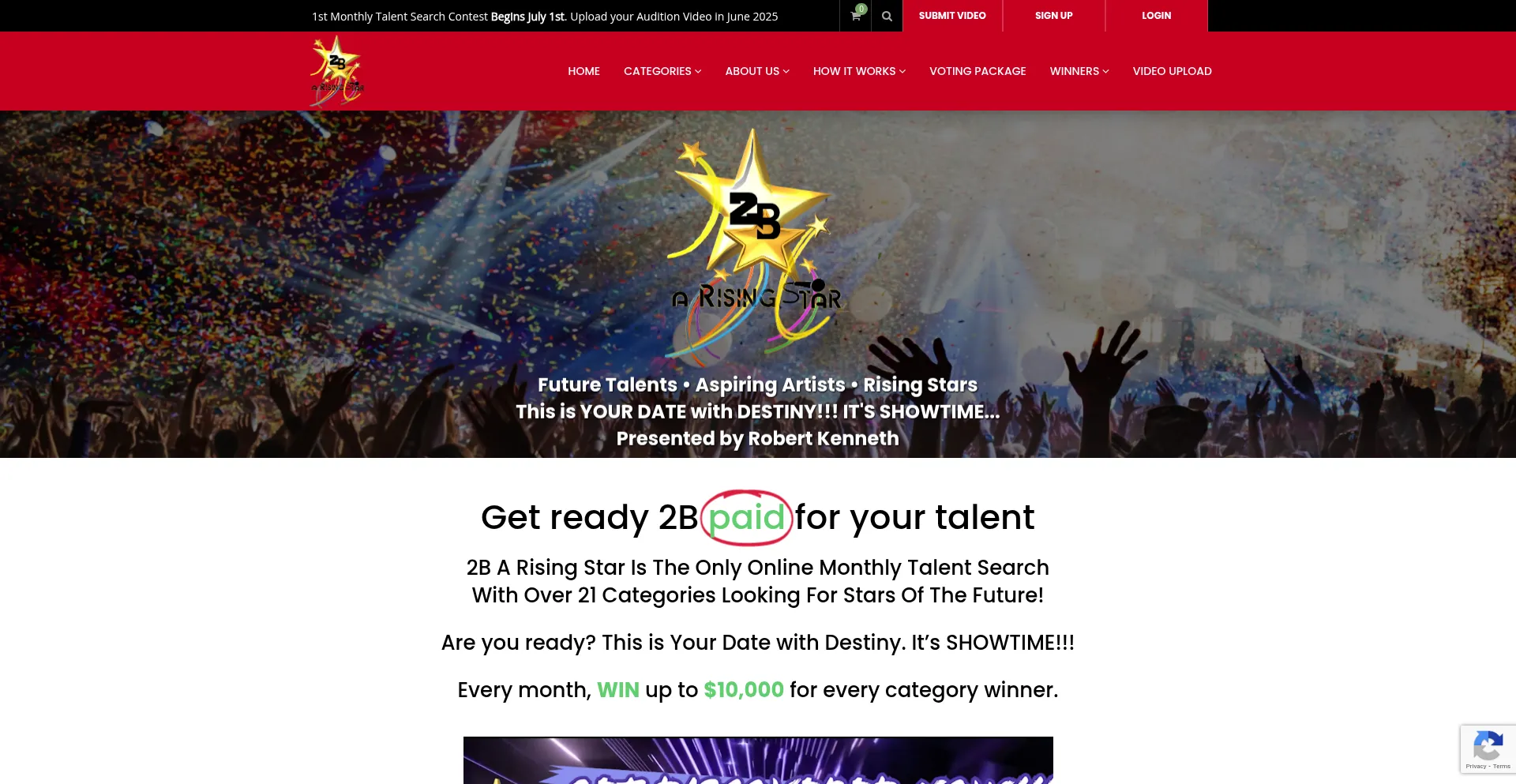 Website screenshot of 2barisingstar.com