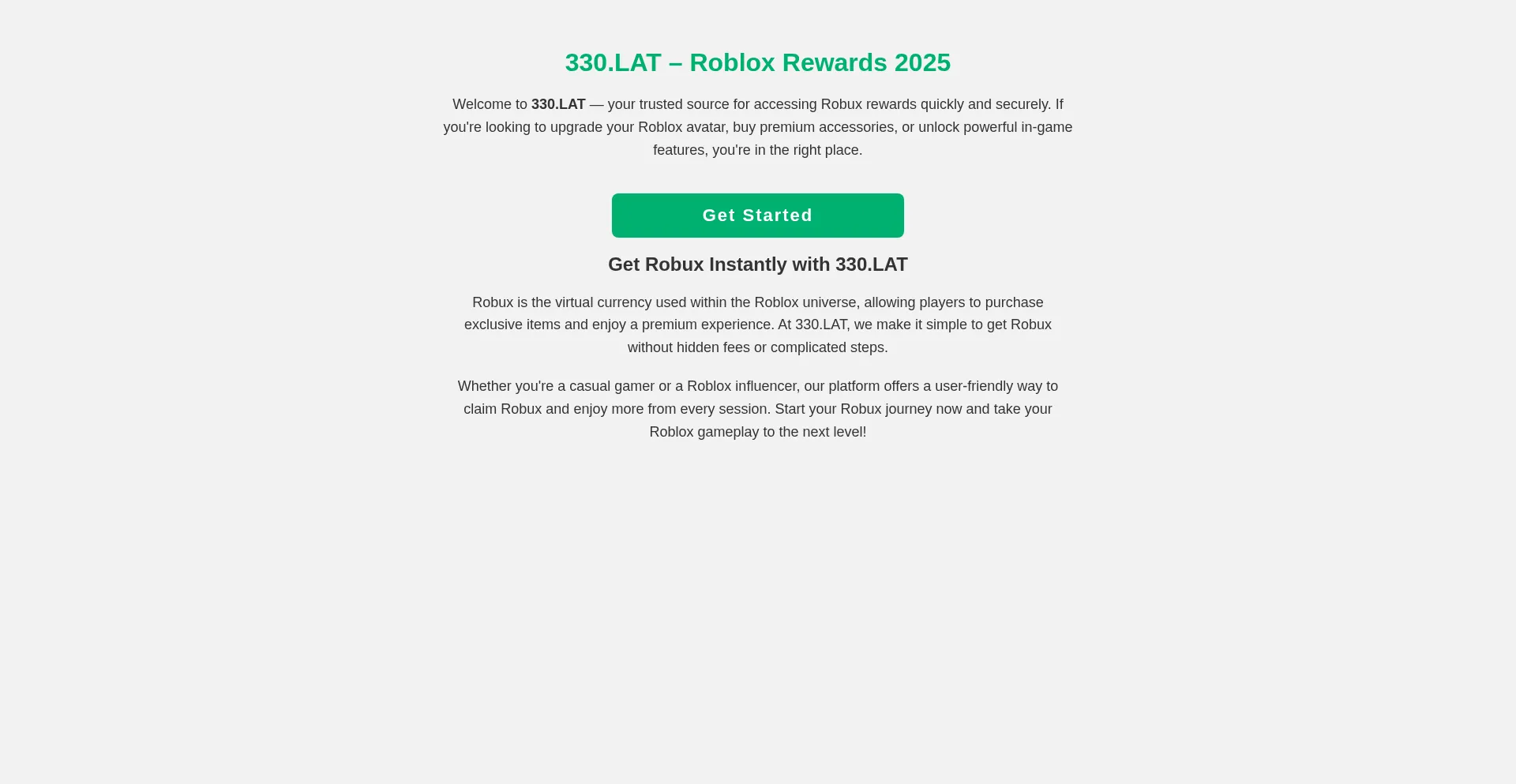 Website screenshot of 330.lat