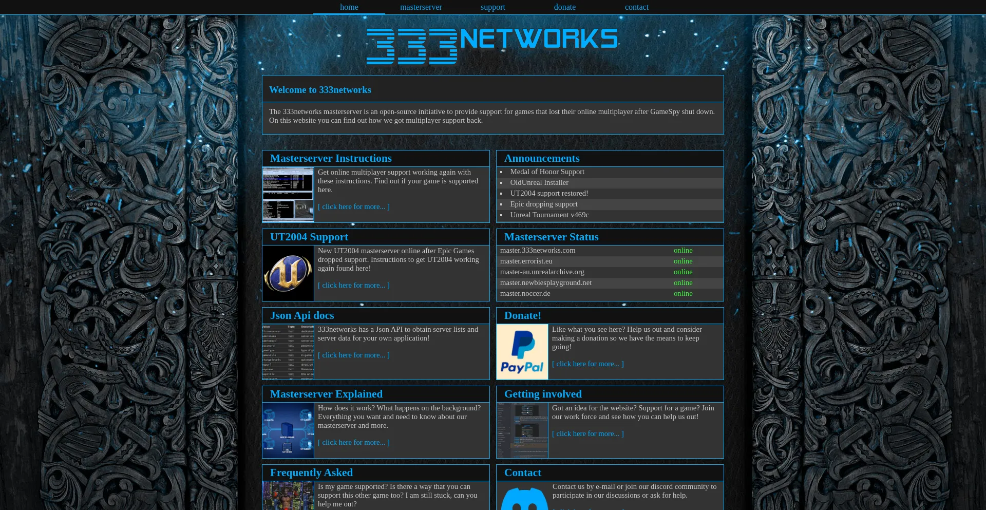 Website screenshot of 333networks.com
