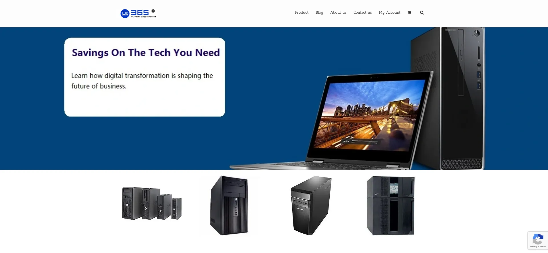 Website screenshot of 365powersupply.com