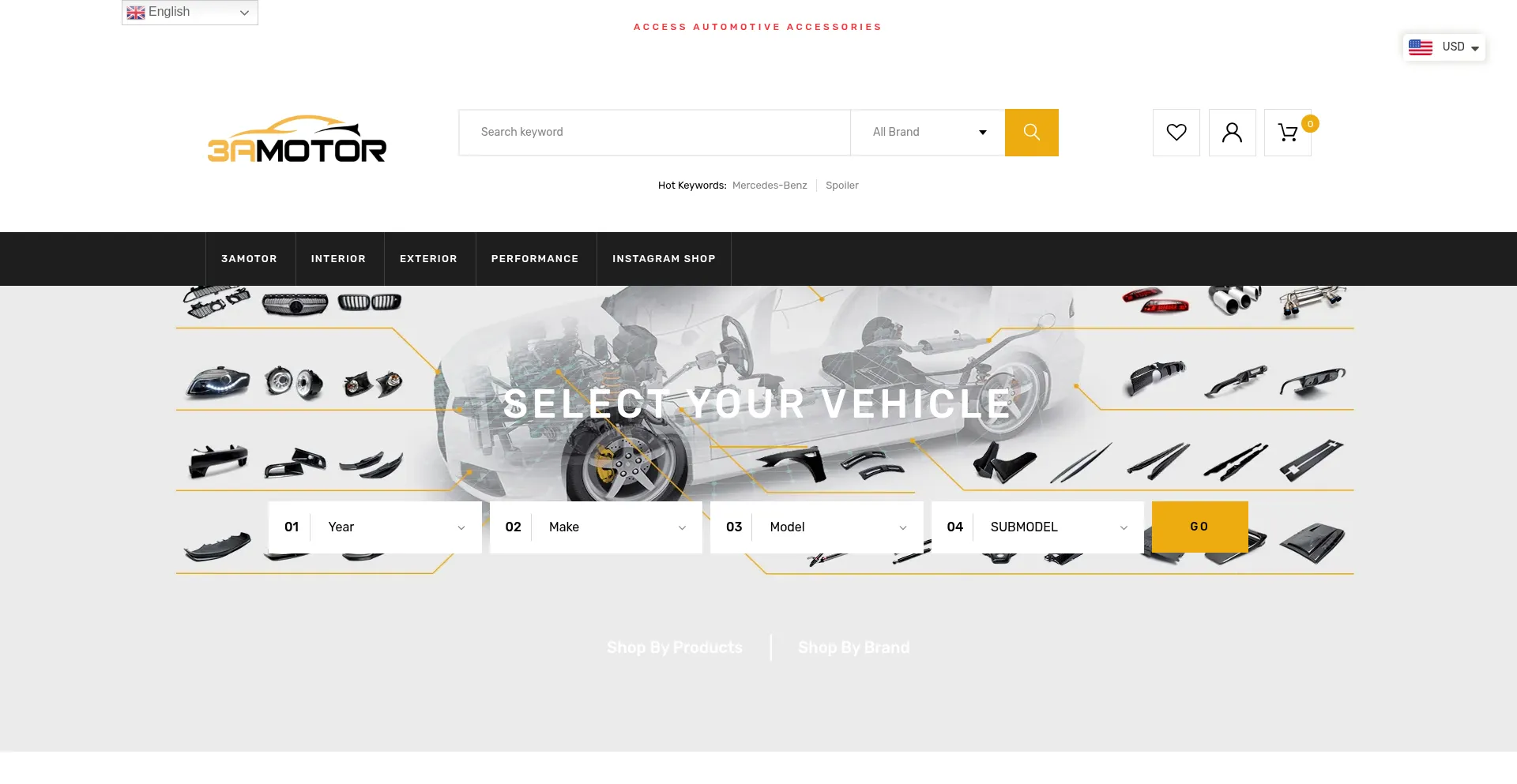 Website screenshot of 3amotor.com