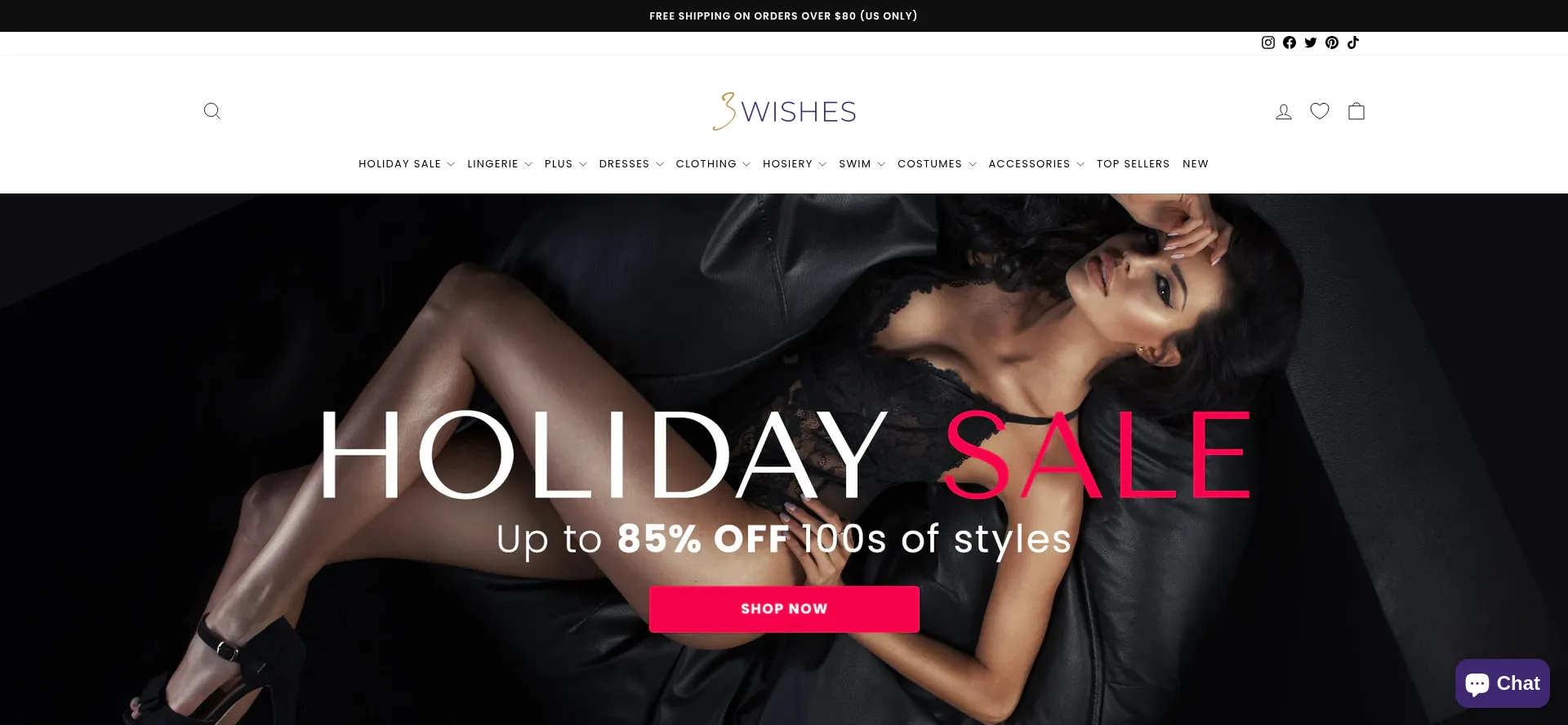 Website screenshot of 3wishes.com