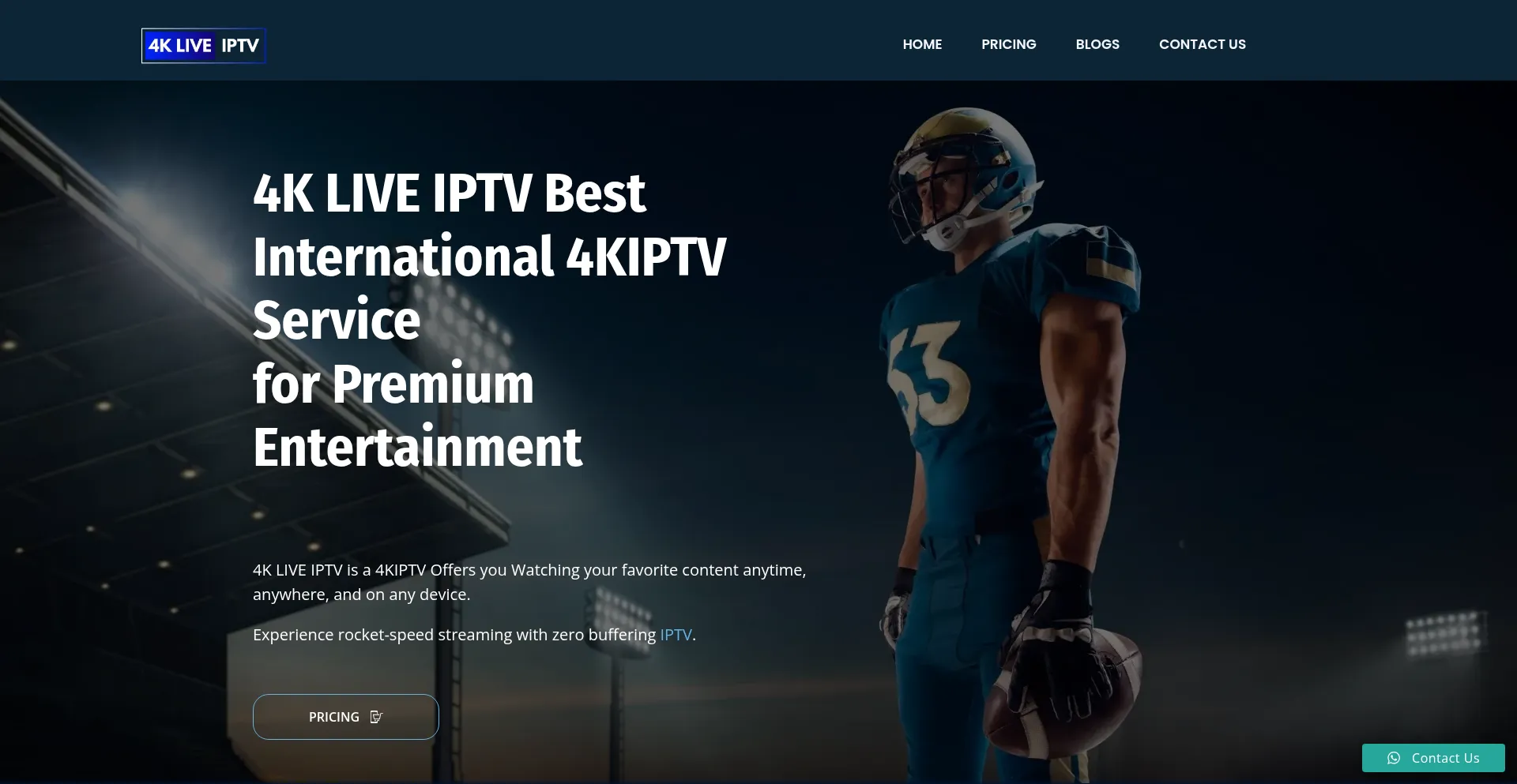 Website screenshot of 4kiptv.shop