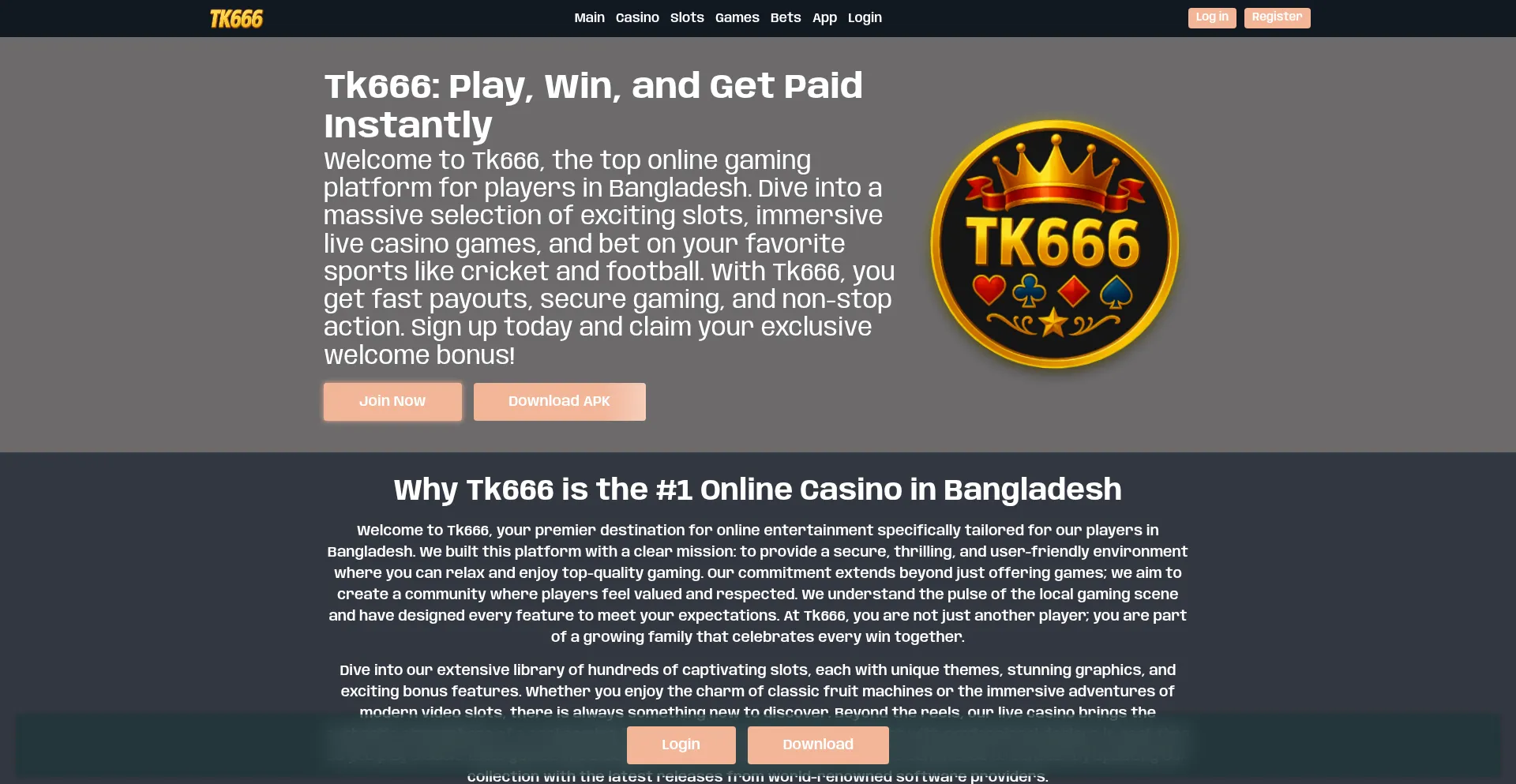 Website screenshot of 666tk.org