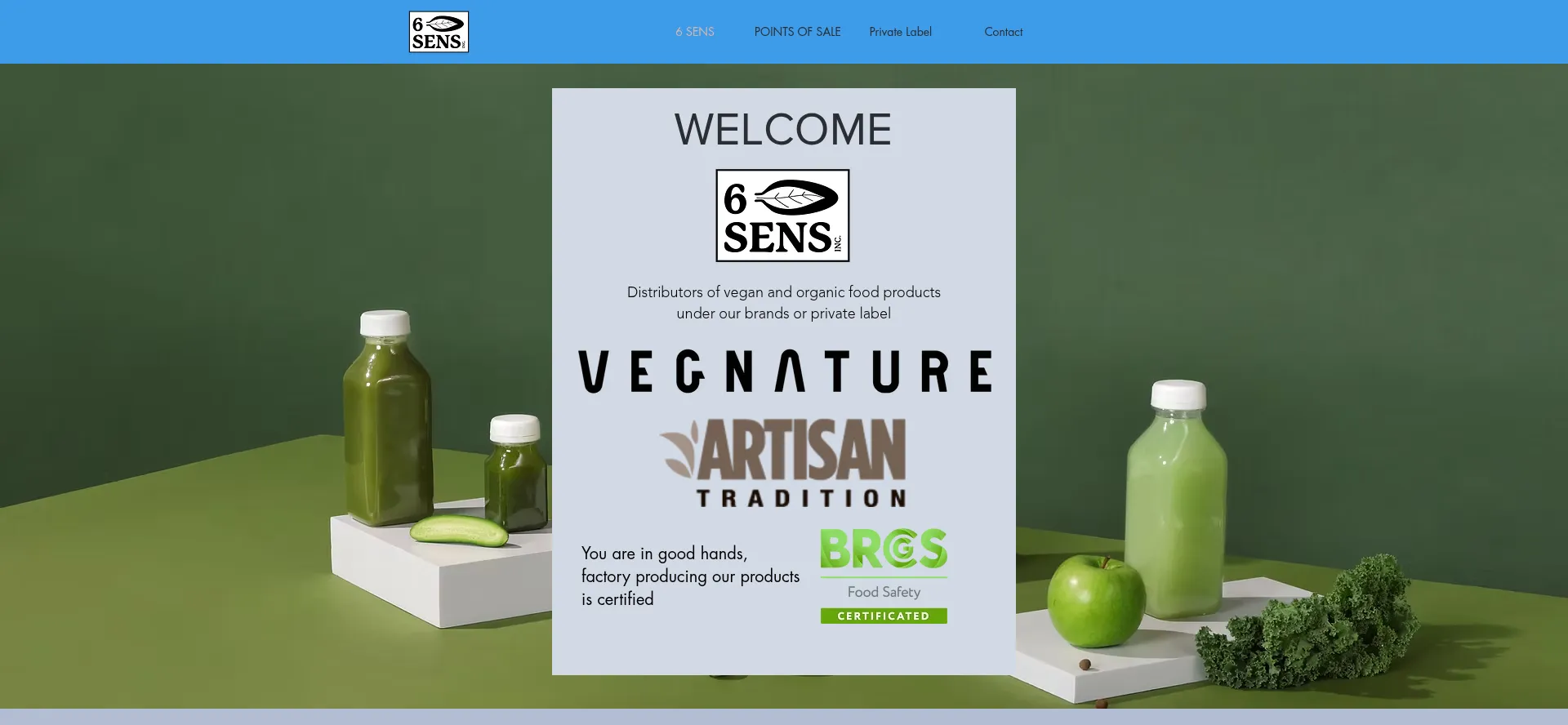 Website screenshot of 6sens-veg.com