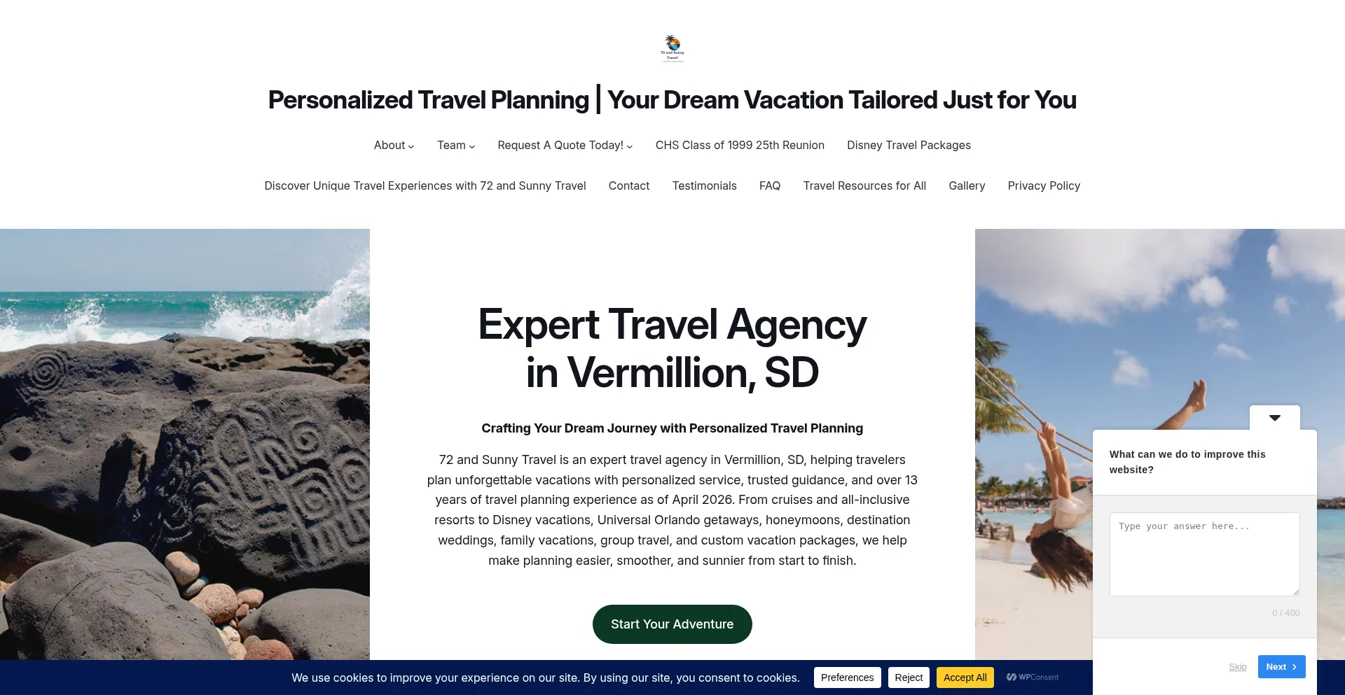 72andsunnytravel.com