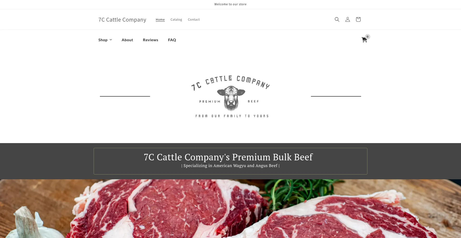 Website screenshot of 7ccattlecompany.com