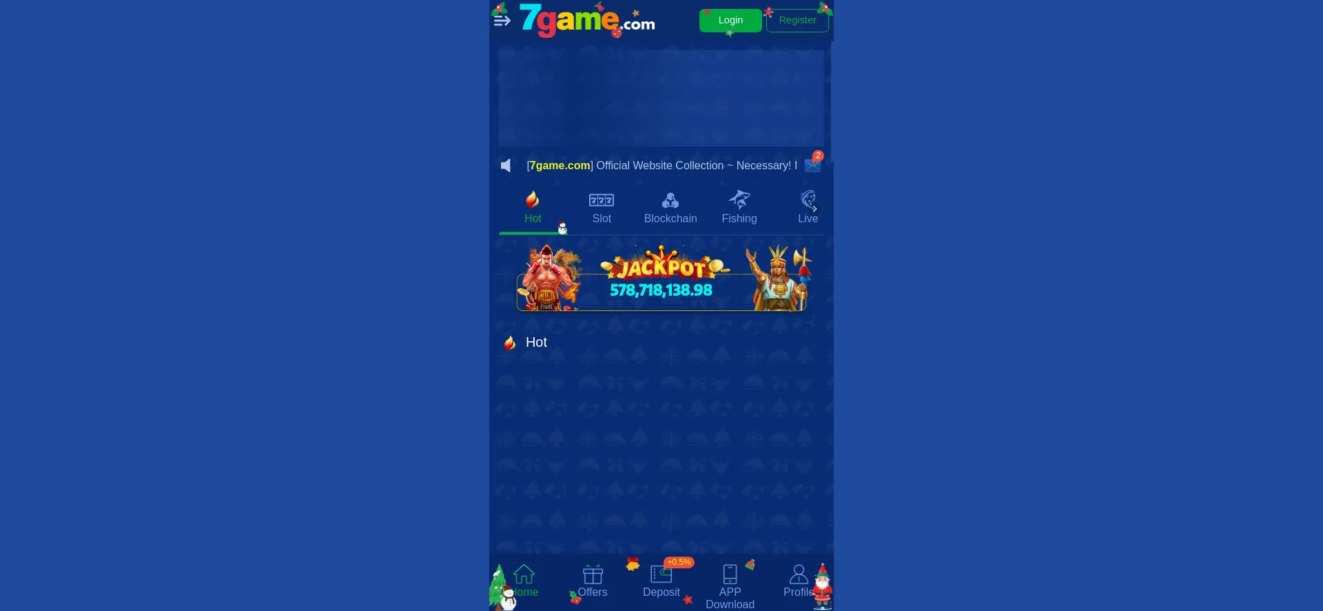 Website screenshot of 7game.me