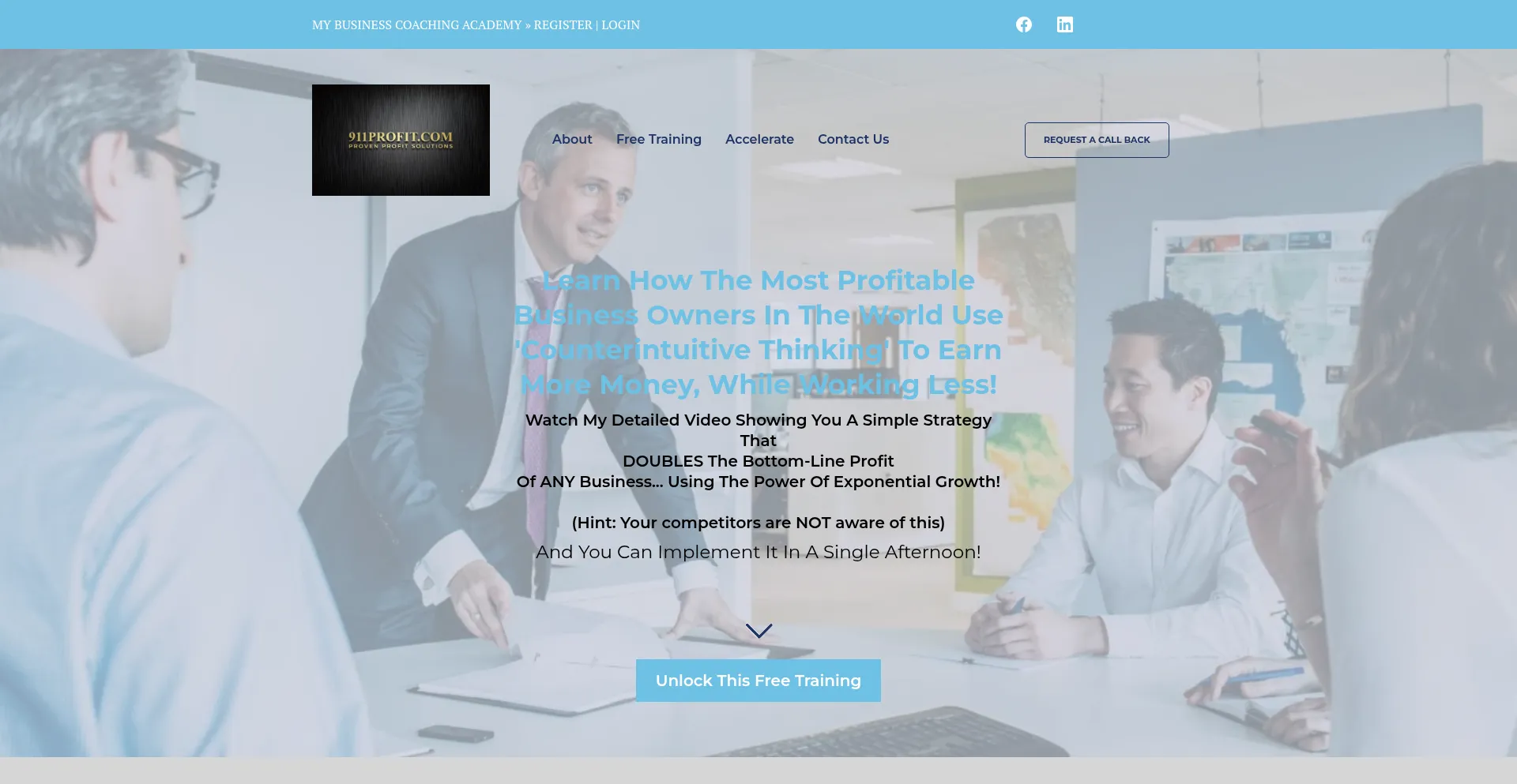 Website screenshot of 911profit.com