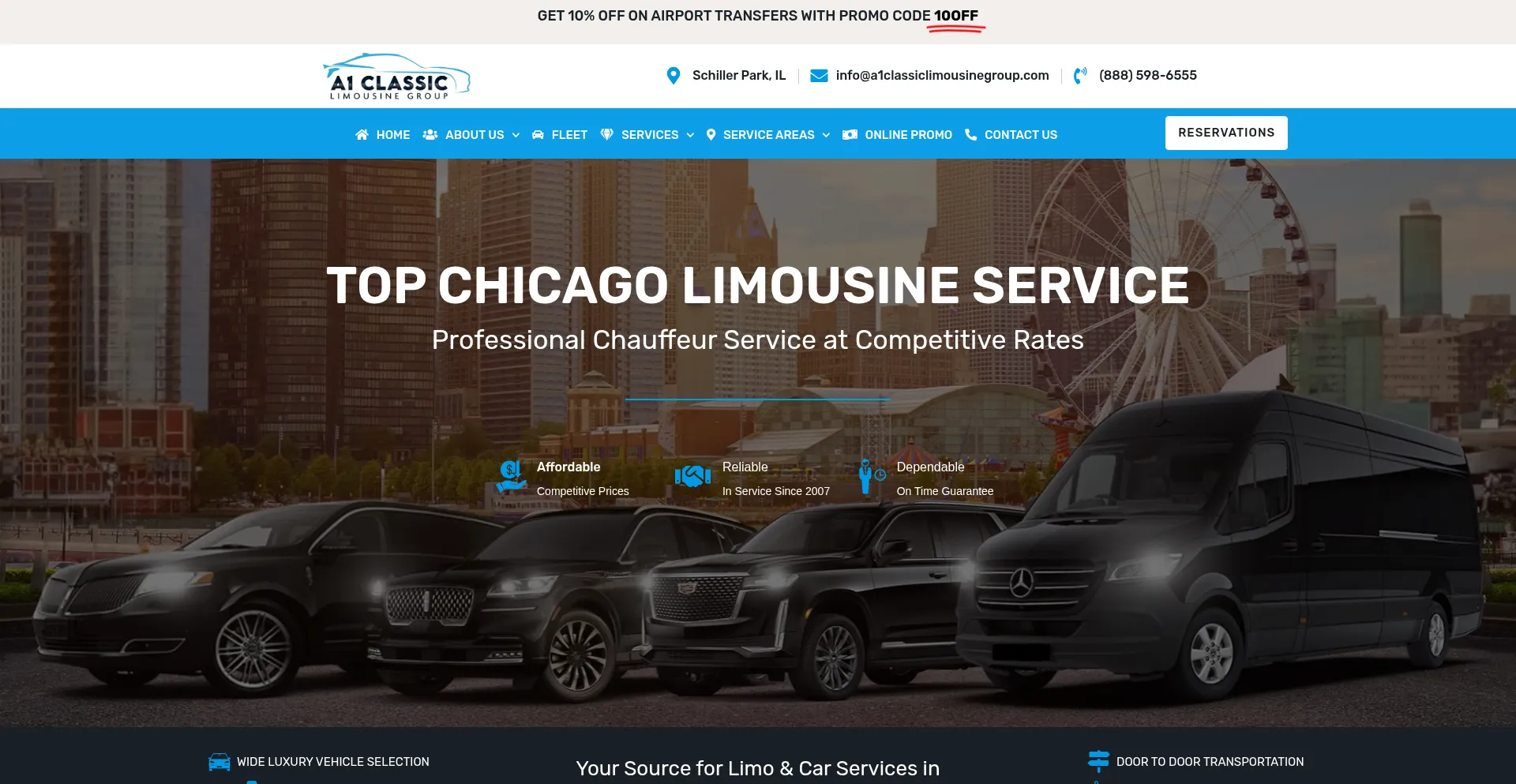 Website screenshot of A1classiclimogroup.com