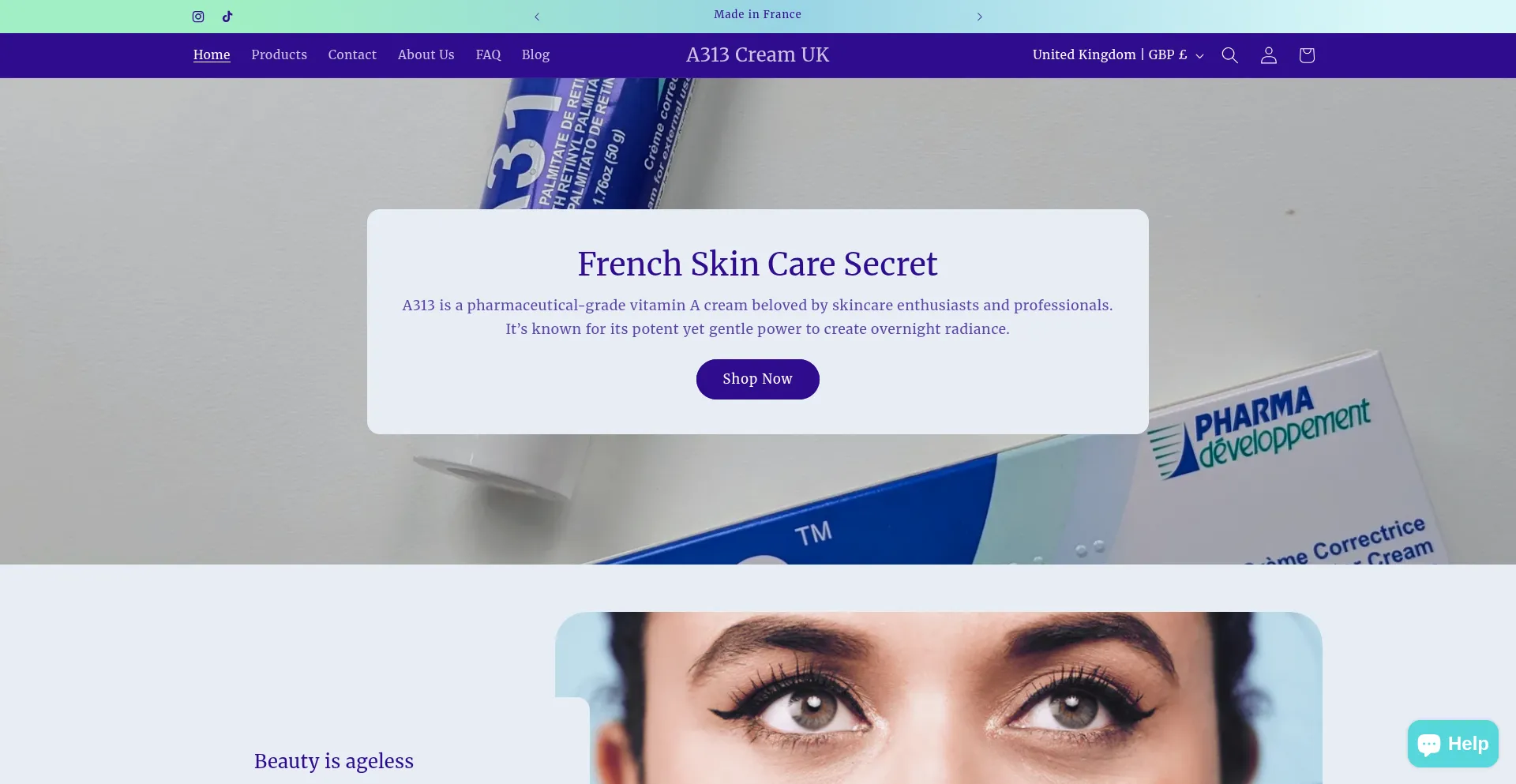 A313cream.co.uk Screenshot
