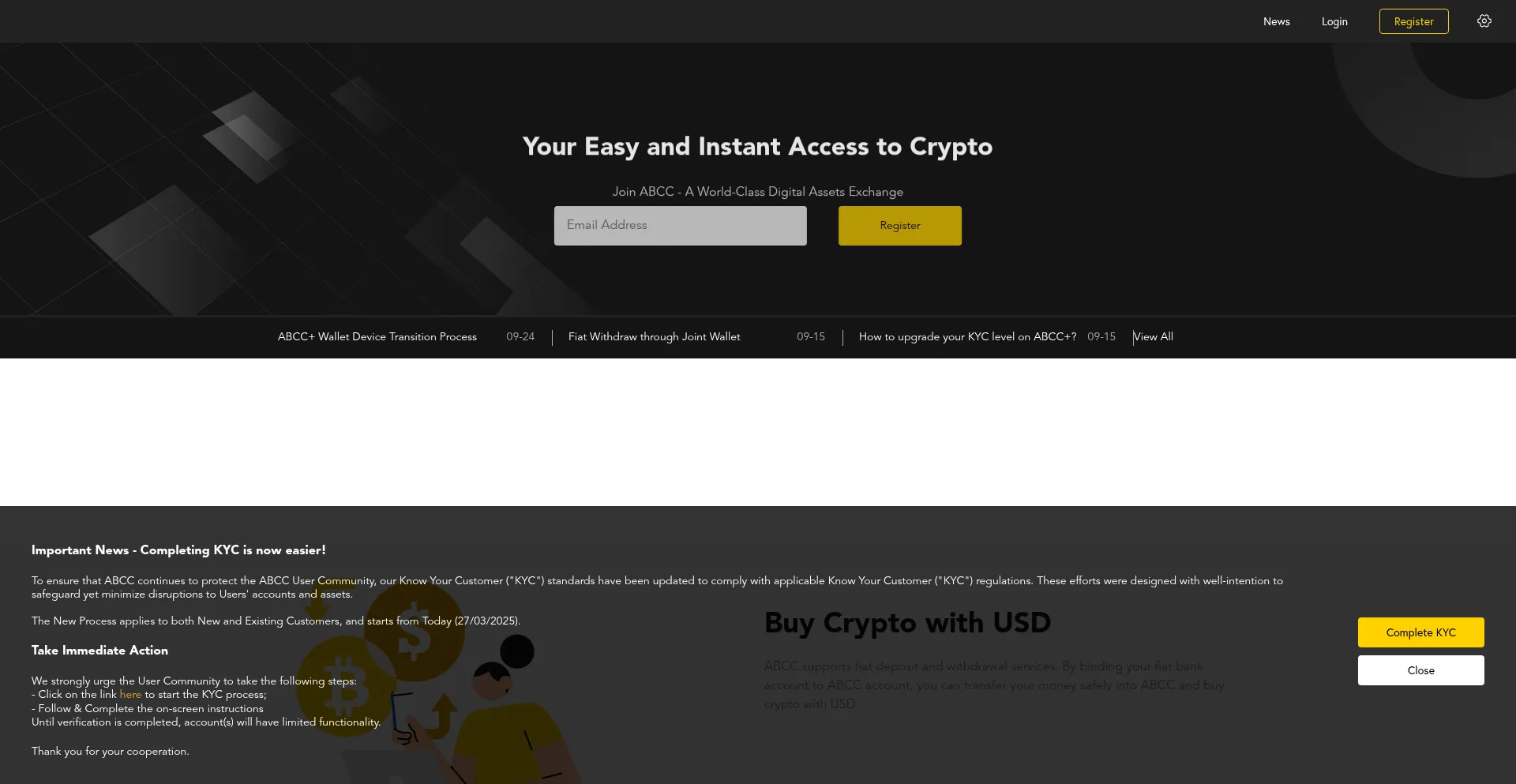 Abcc.com Screenshot