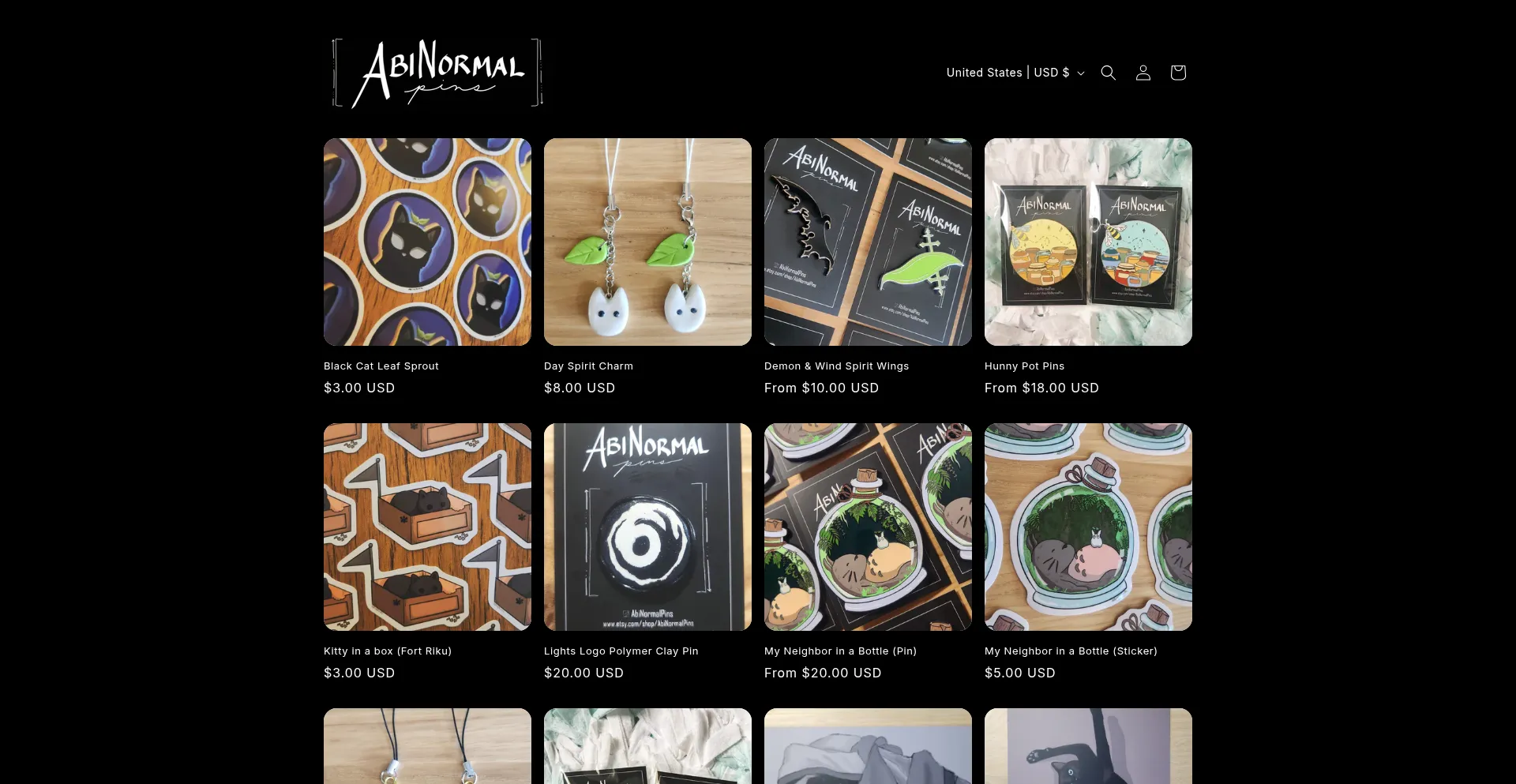 Abinormalpins.myshopify.com Screenshot