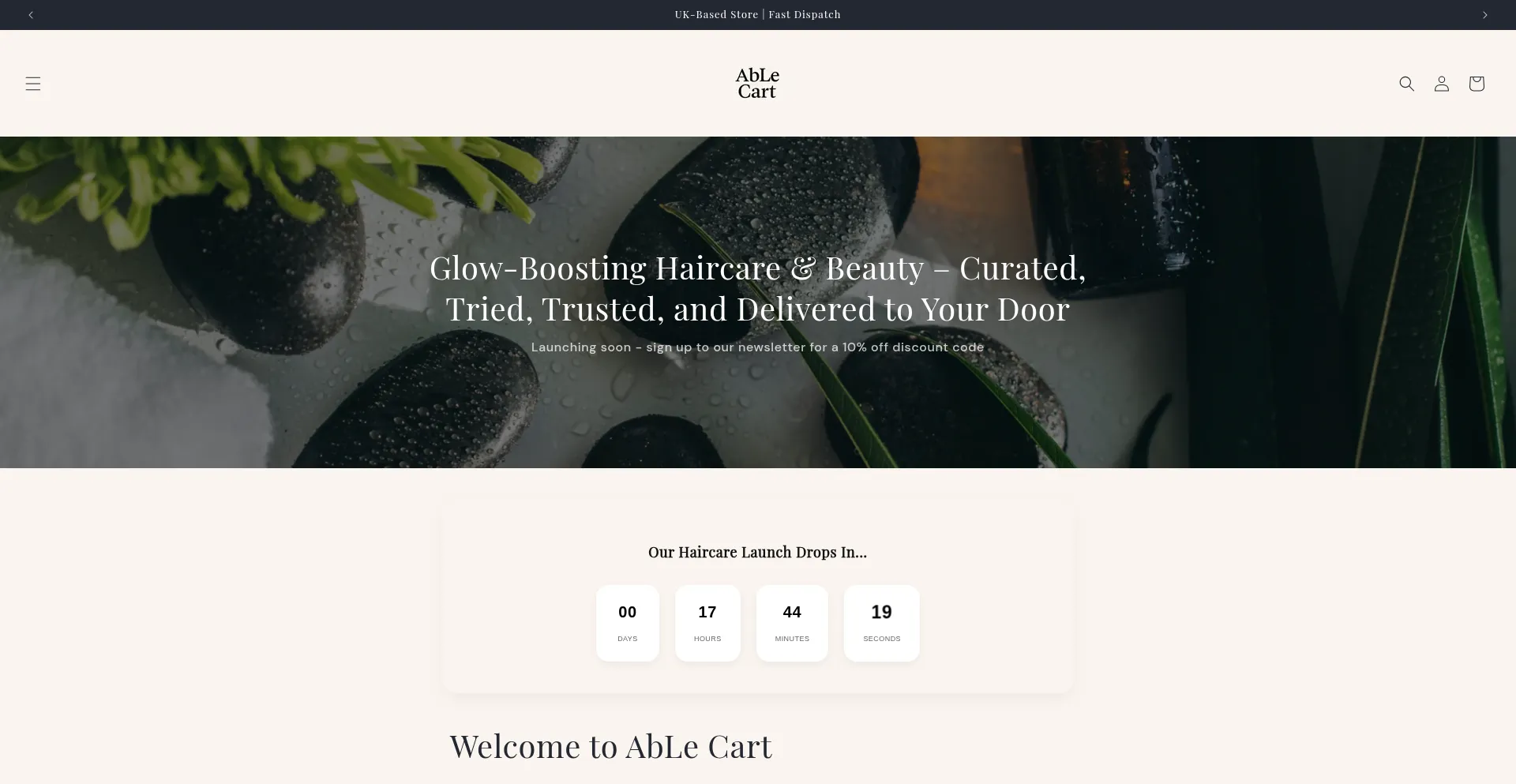 Website screenshot of Ablecart.co.uk
