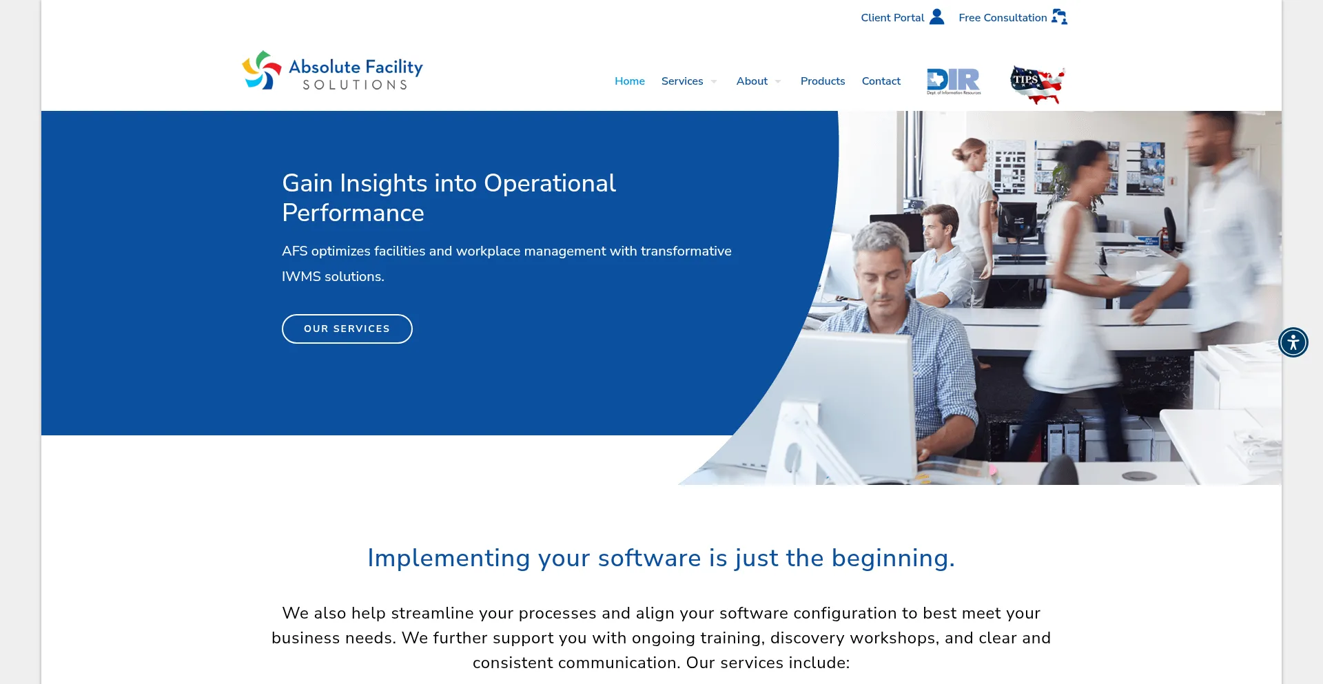 Website screenshot of Absolute-fs.com