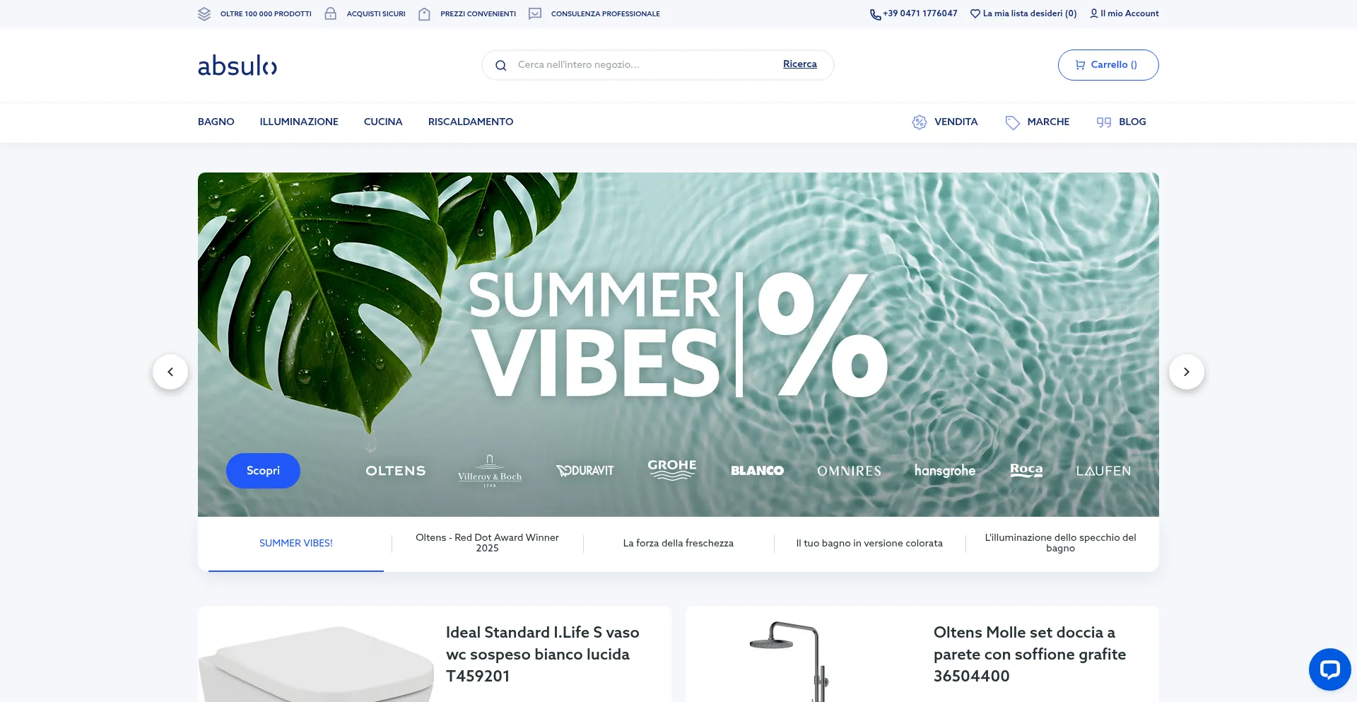 Website screenshot of Absulo.it