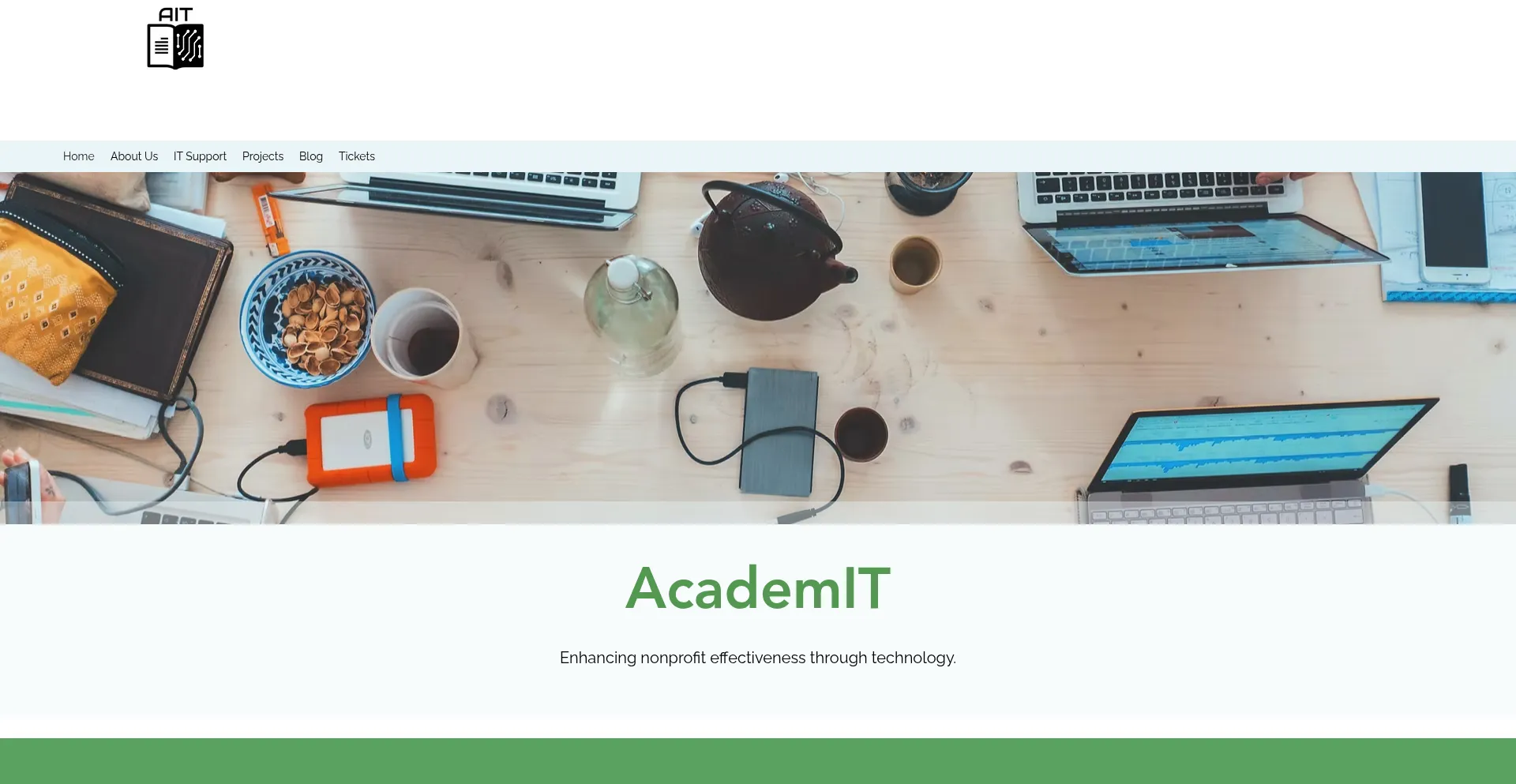 Website screenshot of Academit.org