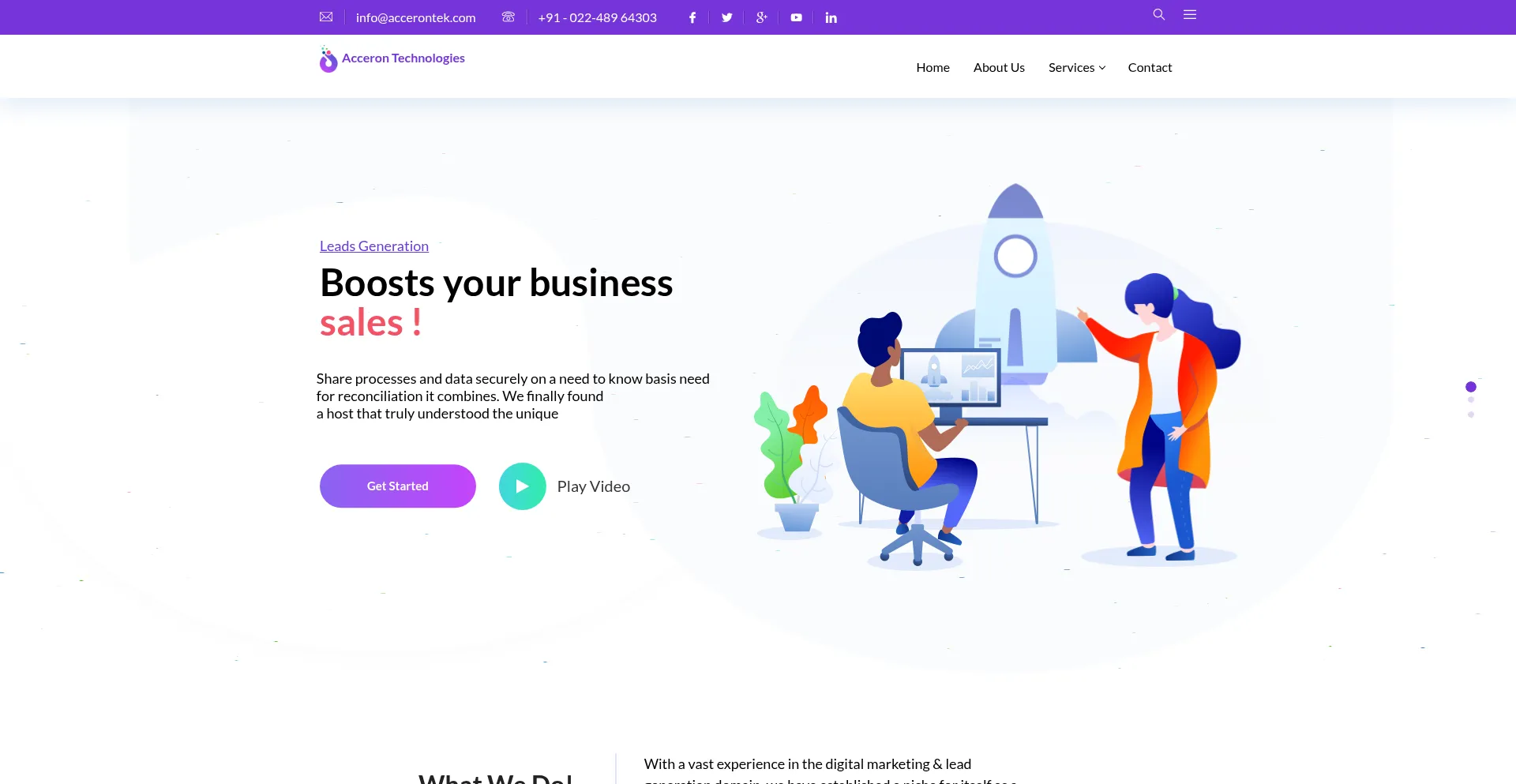 Website screenshot of Accerontek.com