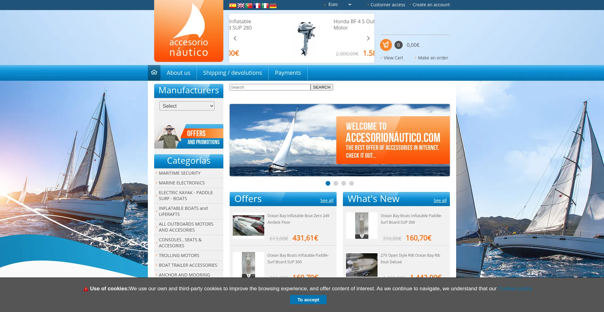 Accesorionautico.com Screenshot