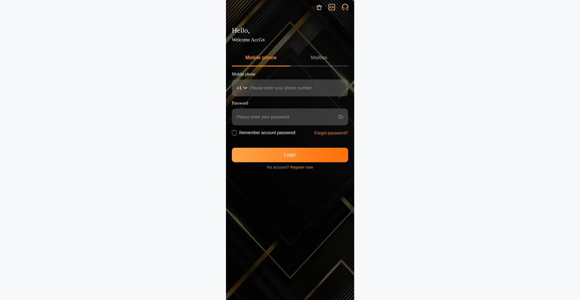 Website screenshot of Accgn.club