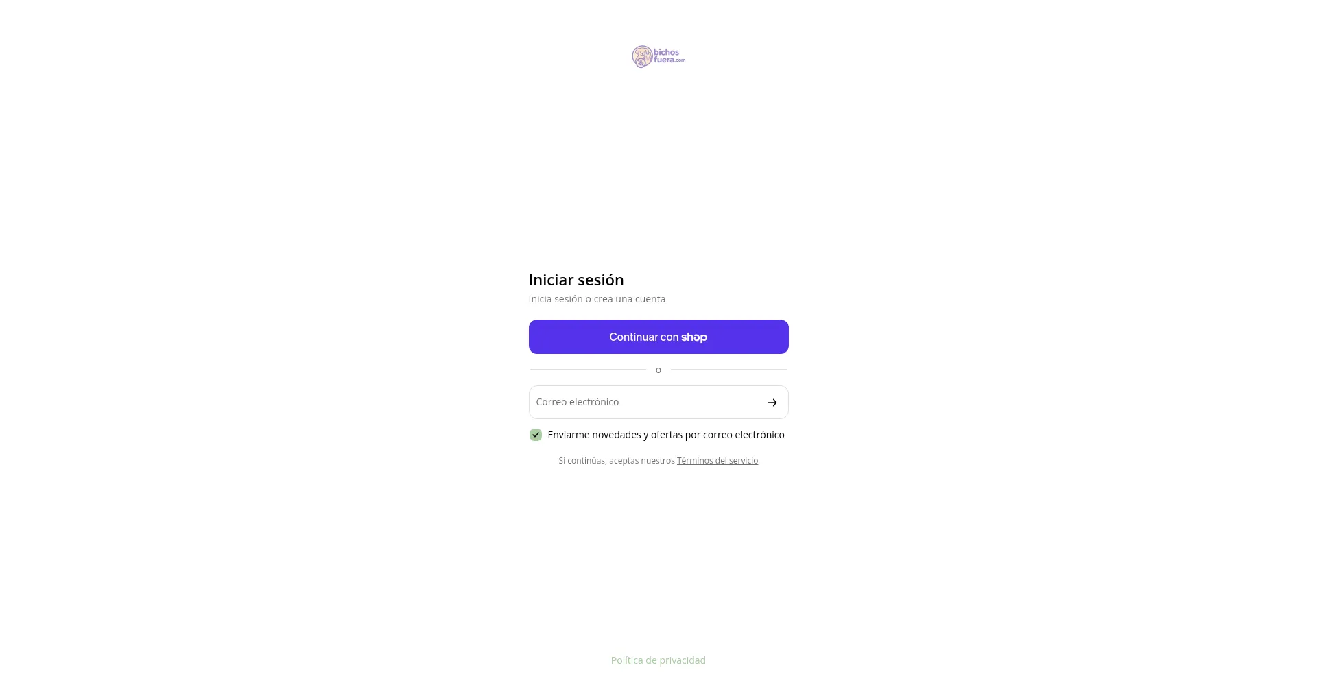 Account.bichosfuera.com