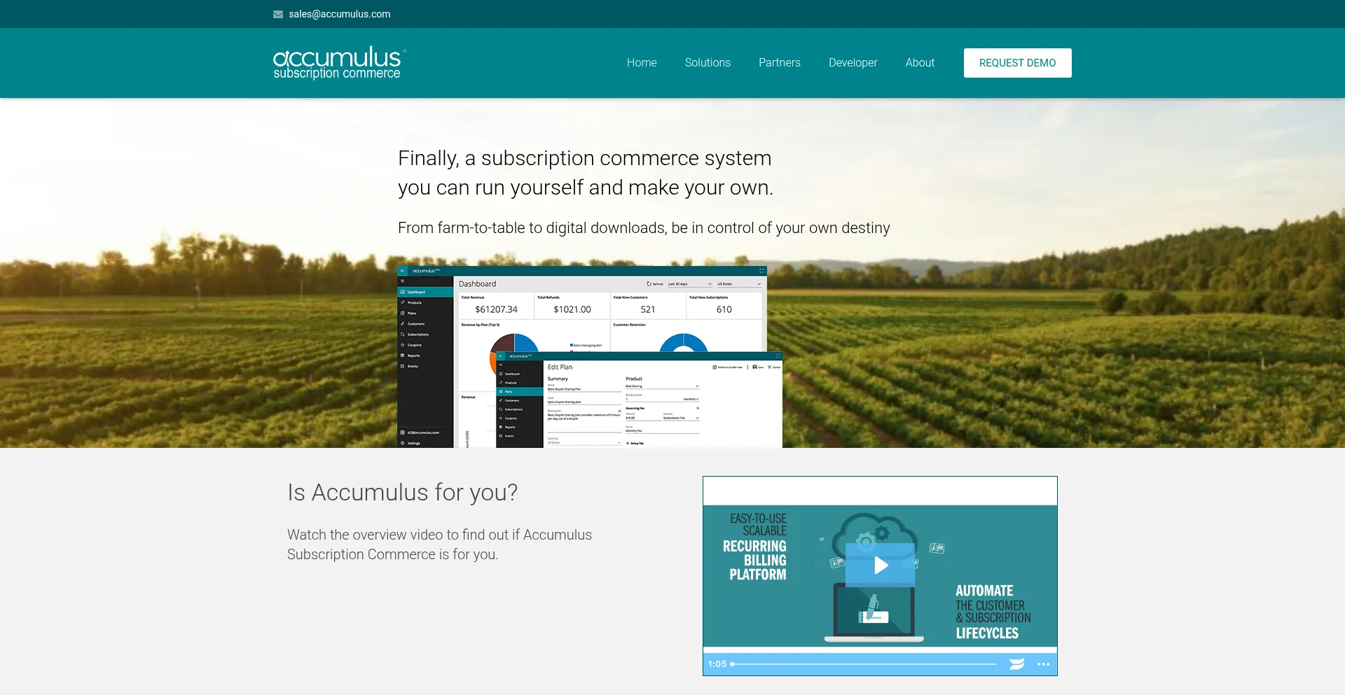 Website screenshot of Accumulus.com