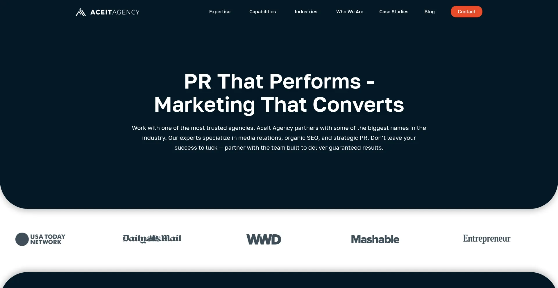 Aceitagency.com Screenshot