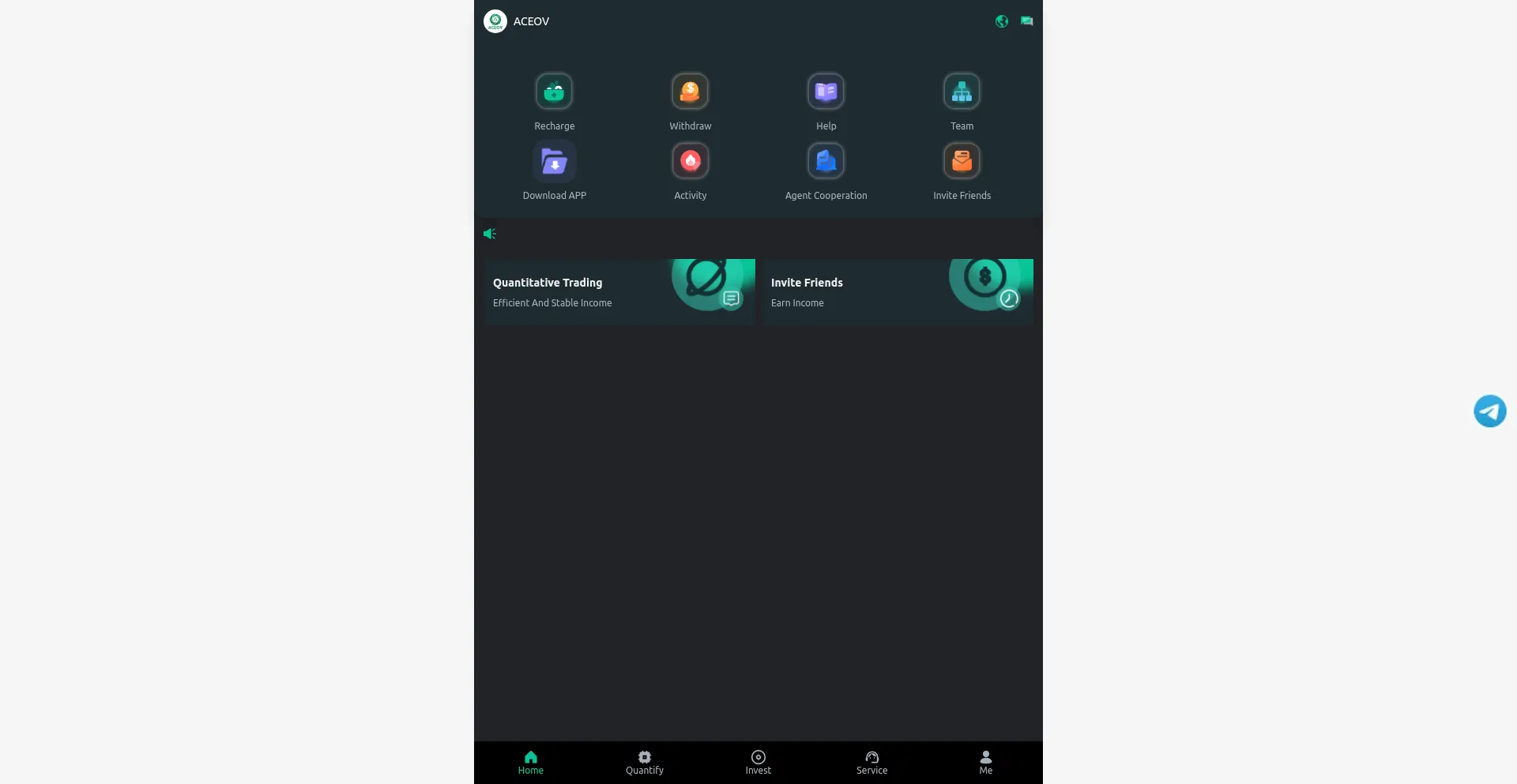 Website screenshot of Aceovvip.com