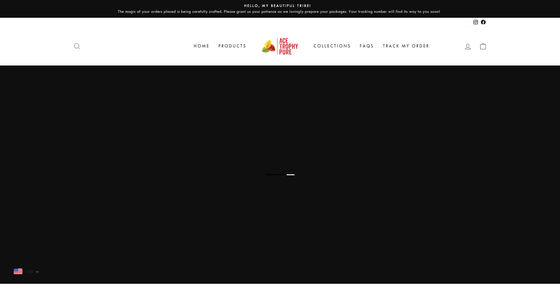 Website screenshot of Acetrophypure.net
