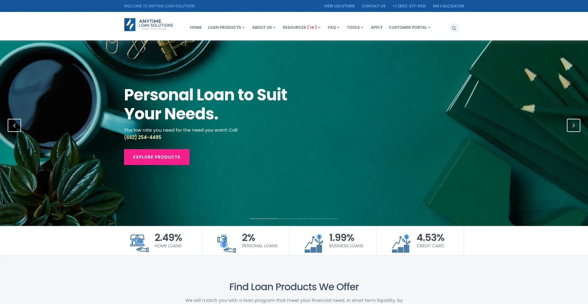 Website screenshot of Aclloans.com