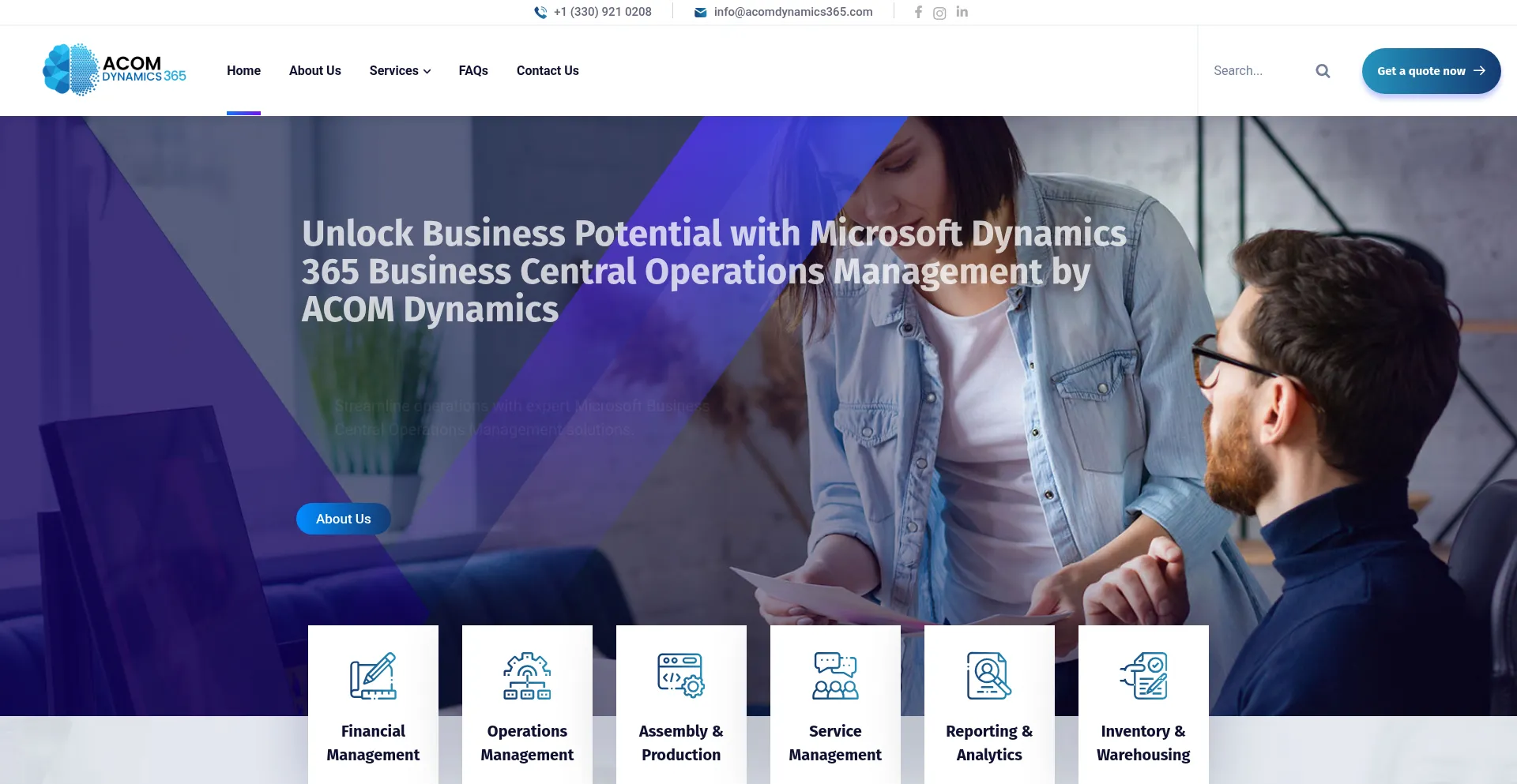Acomdynamics365.com Screenshot