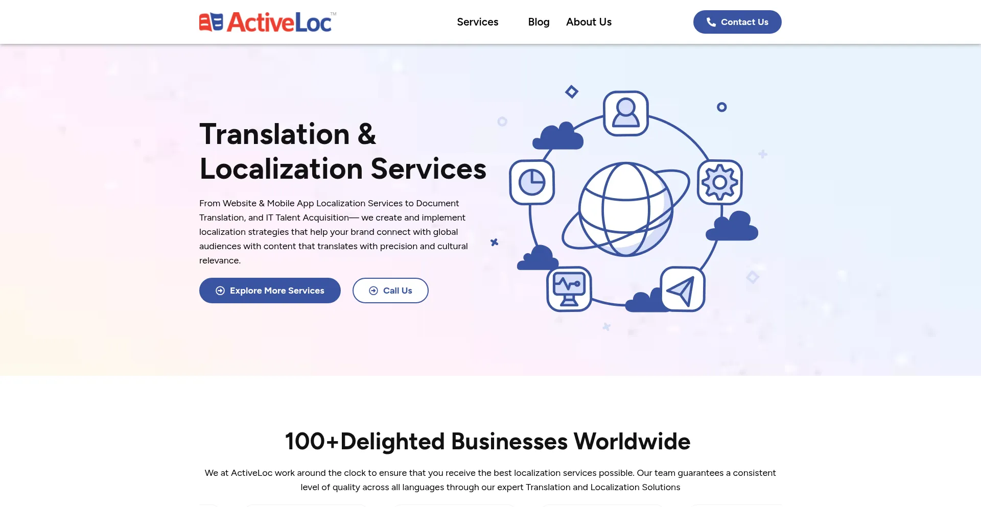 Website screenshot of Activeloc.com