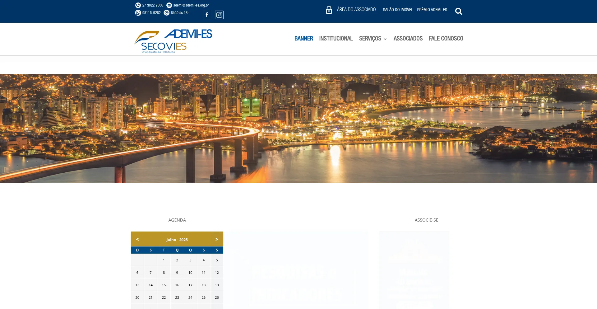 Website screenshot of Ademi-es.org.br
