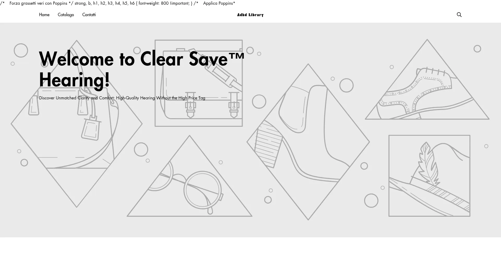Website screenshot of Adhdsolutionslibrary.com