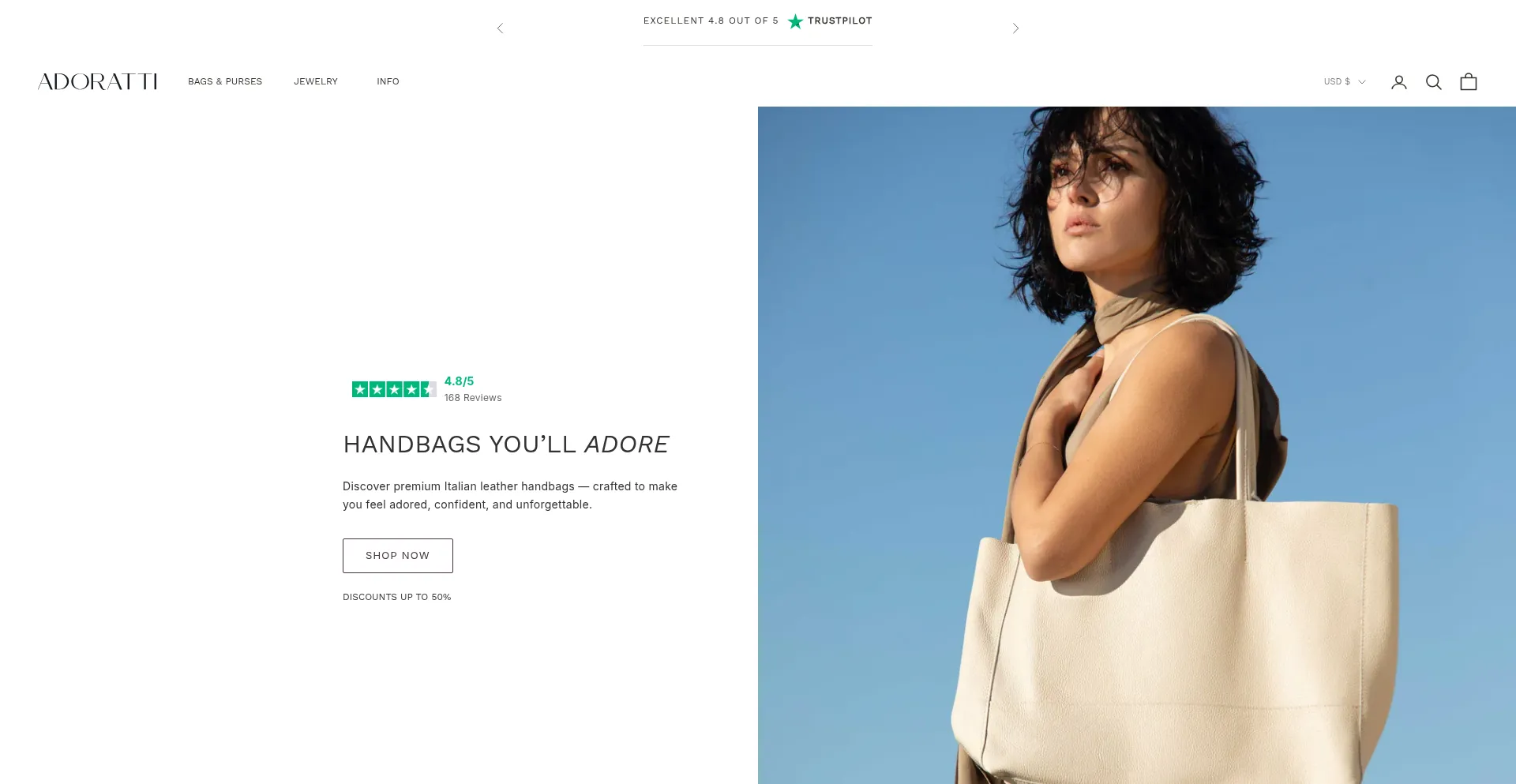 Adoratti.com Screenshot