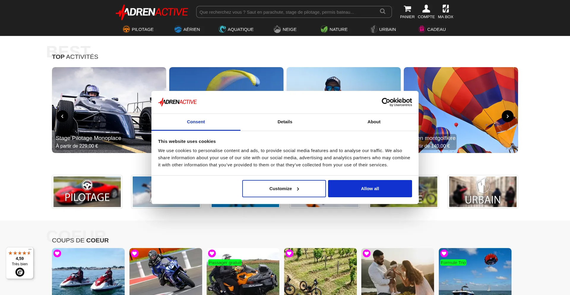 Adrenactive.com Screenshot