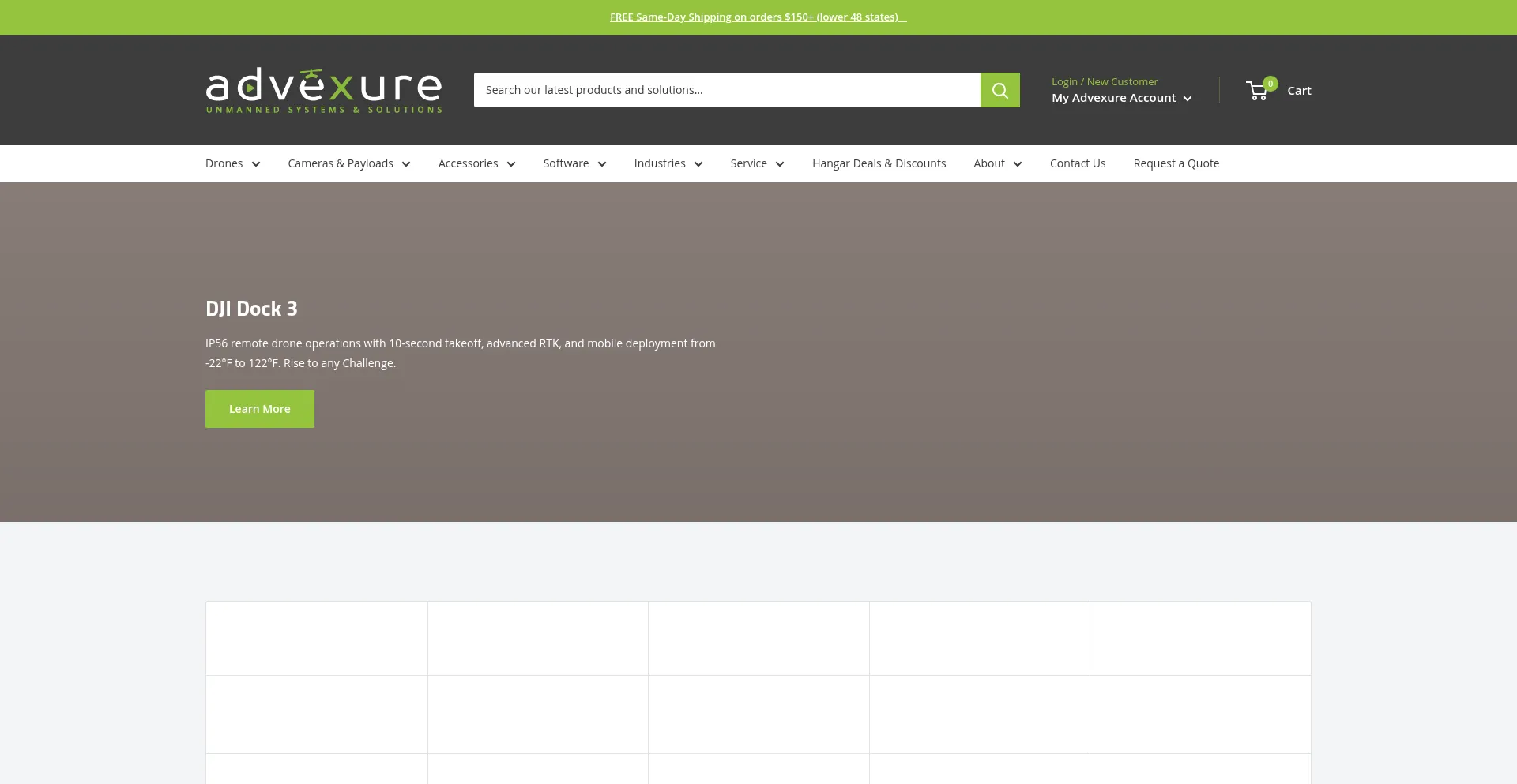 Website screenshot of Advexure.com
