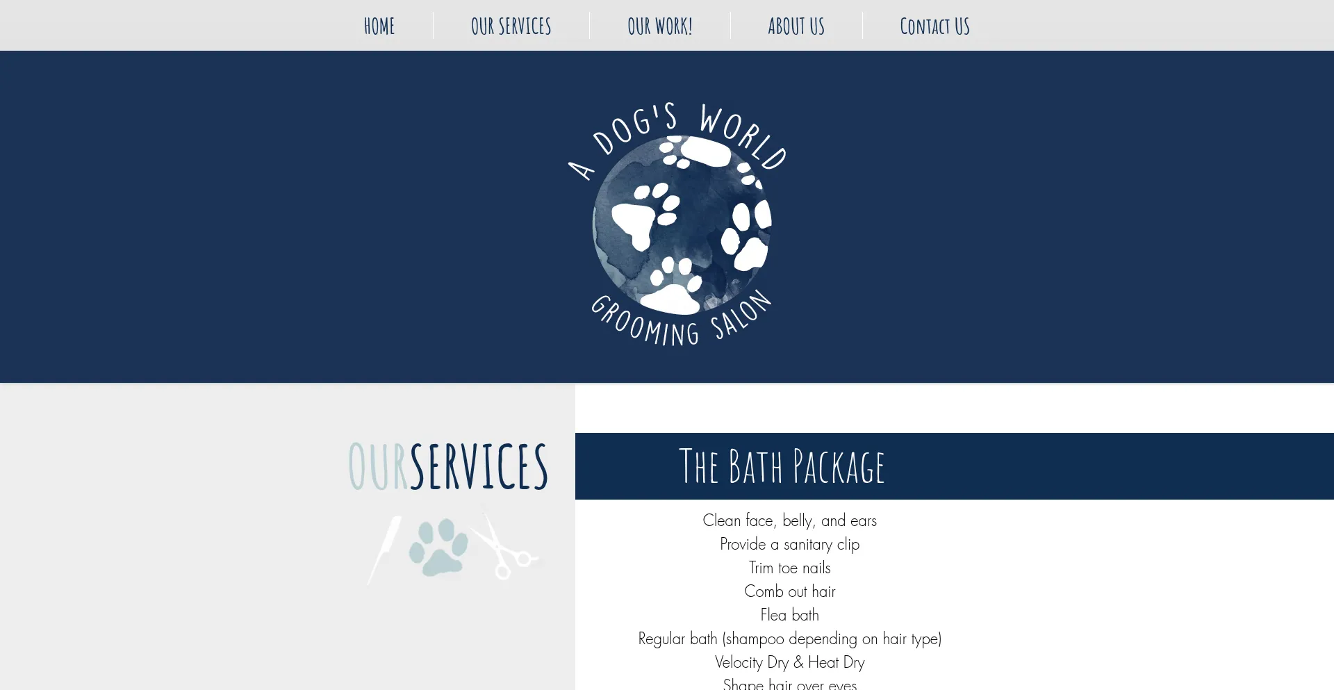 Website screenshot of Adwgrooming.com