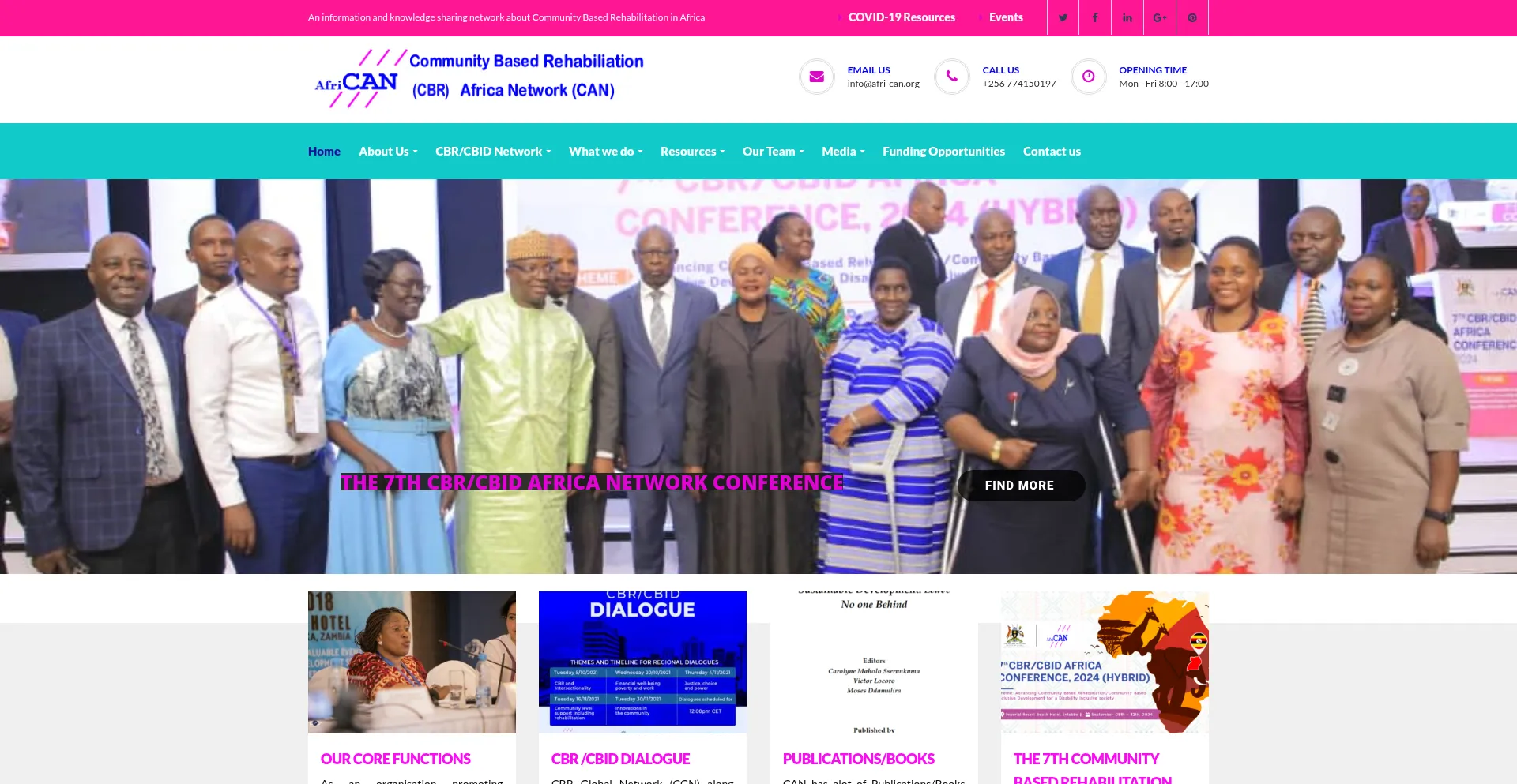 Website screenshot of Afri-can.org