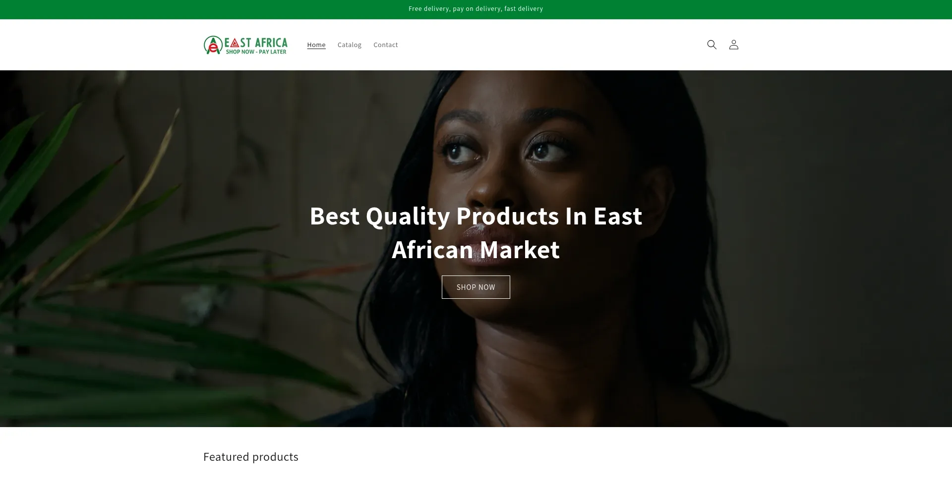 Website screenshot of Africaneast.shop