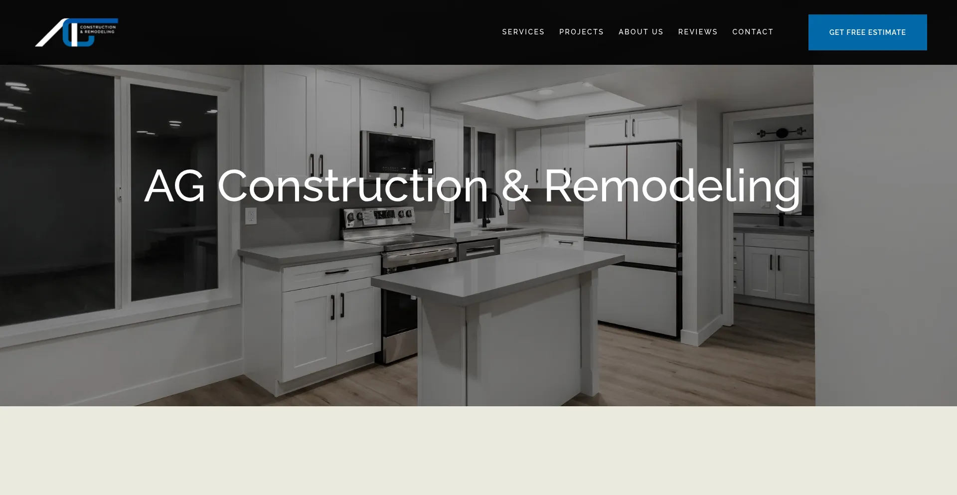 Website screenshot of Agconstruction.us