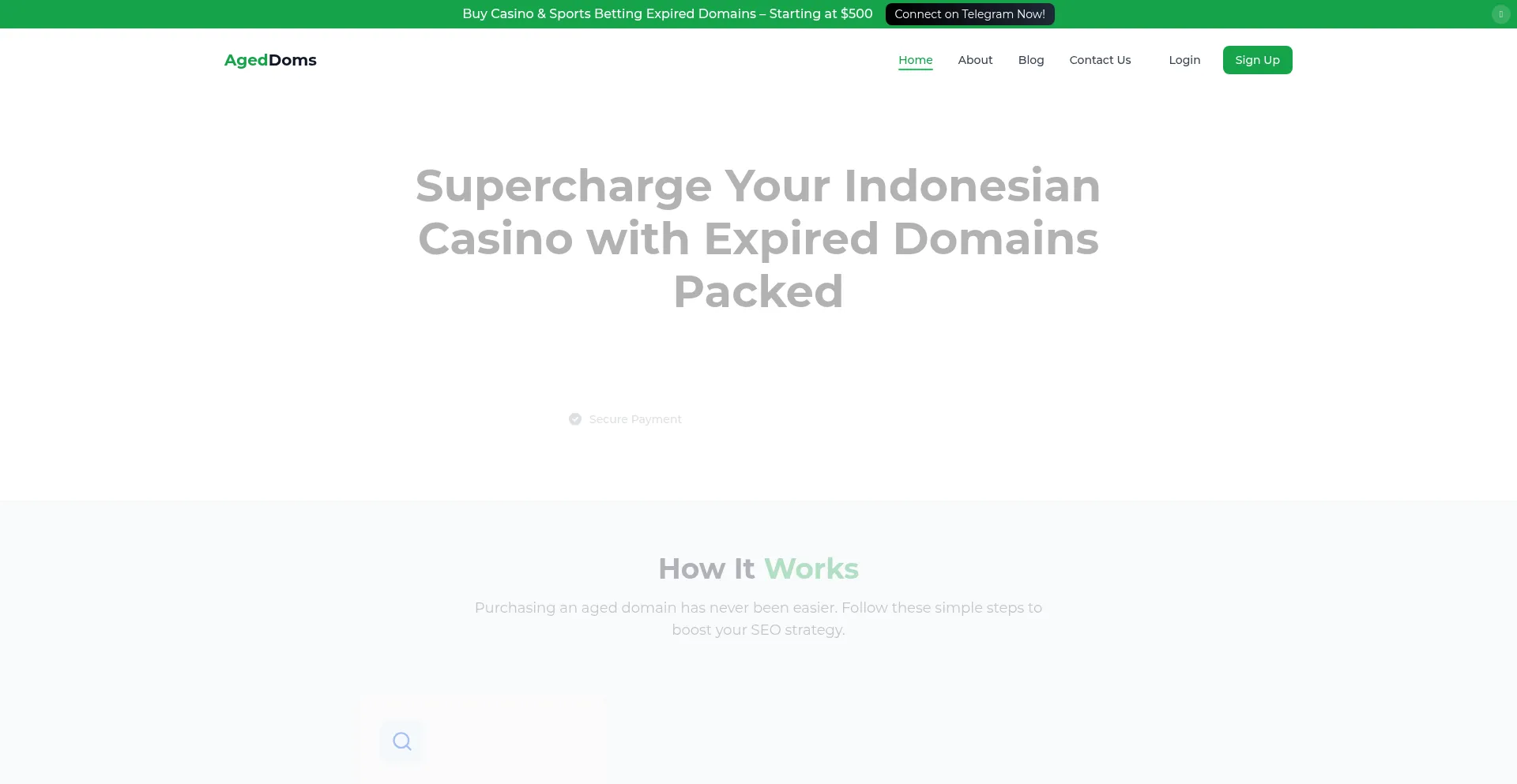 Website screenshot of Ageddoms.com