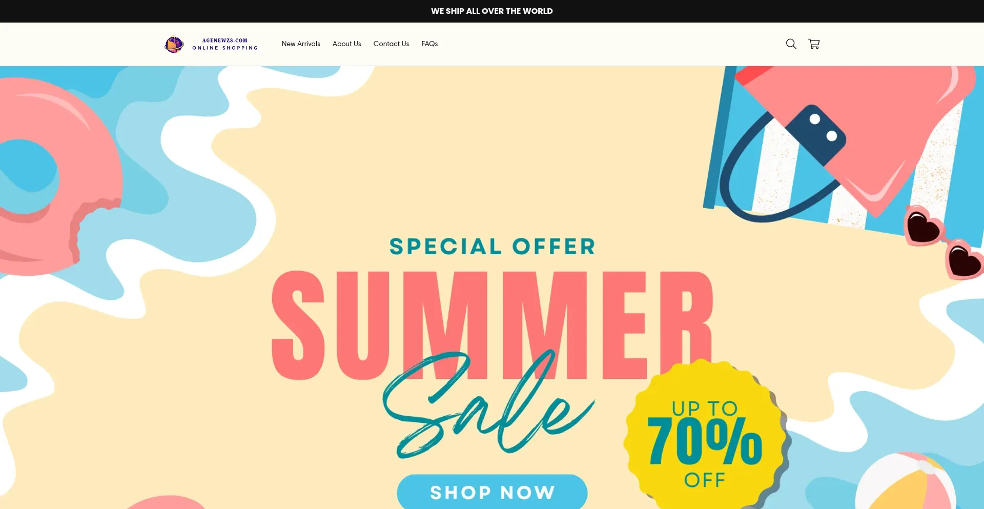 Website screenshot of Agenewzs.com